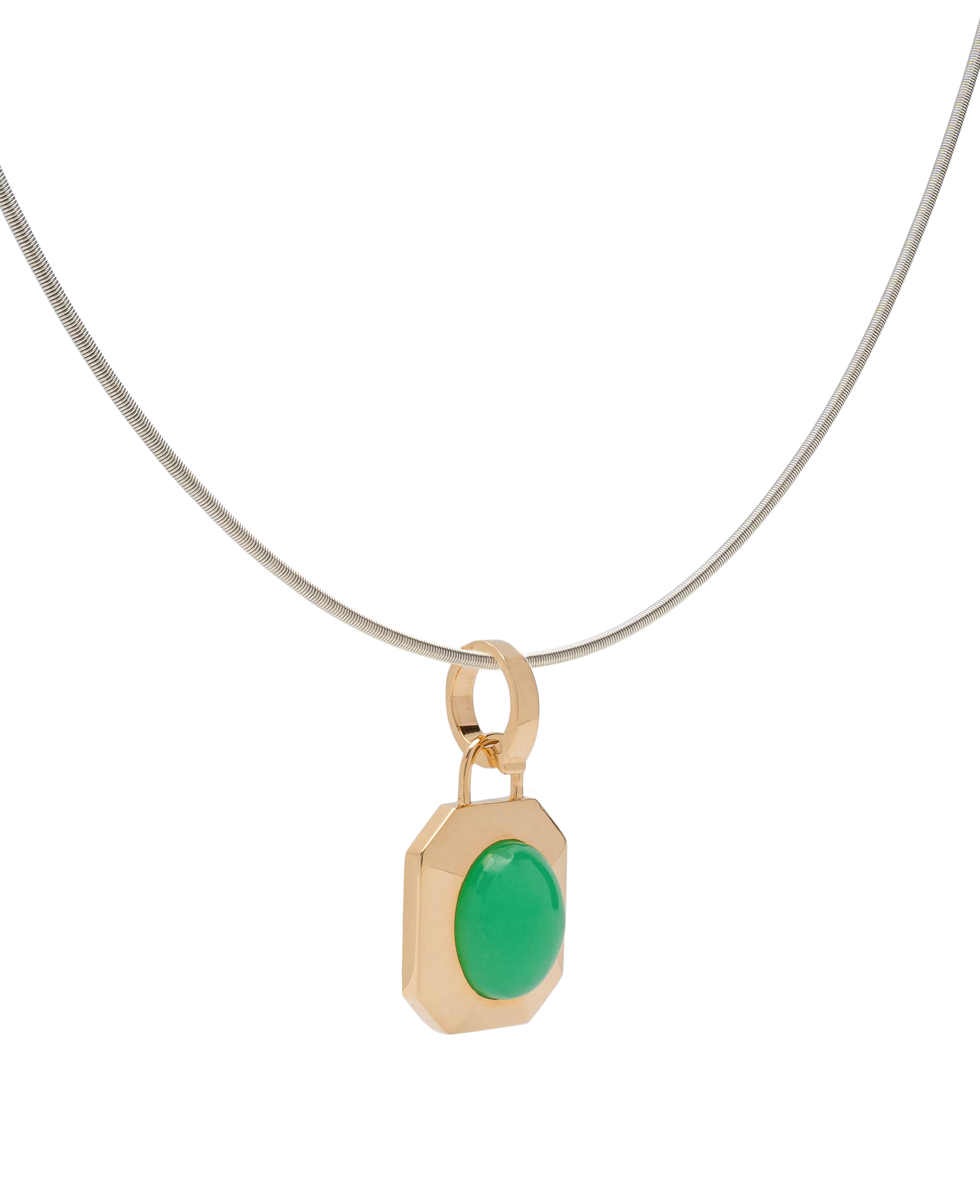 Chrysoprase Olive Pendant