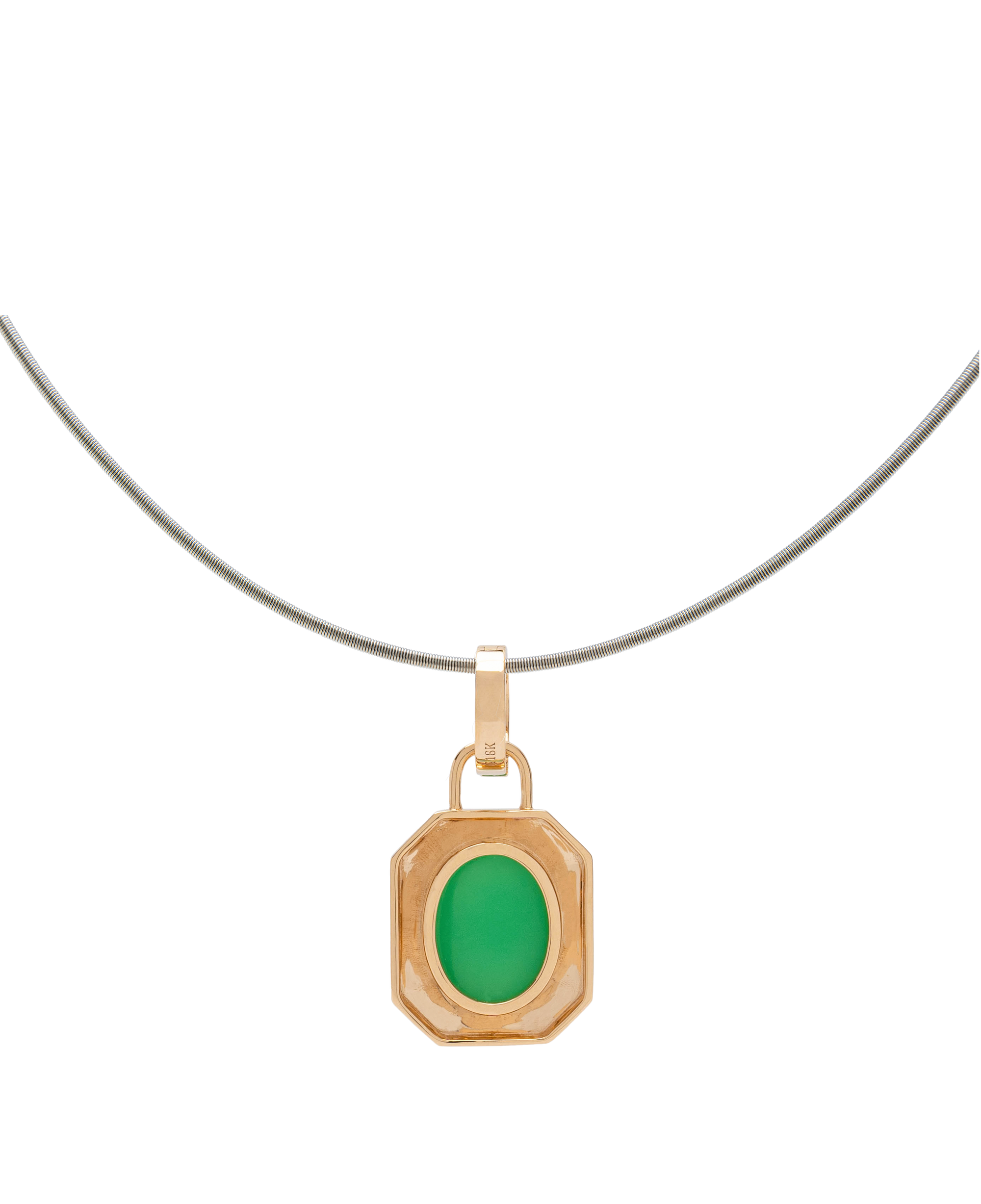 Chrysoprase Olive Pendant