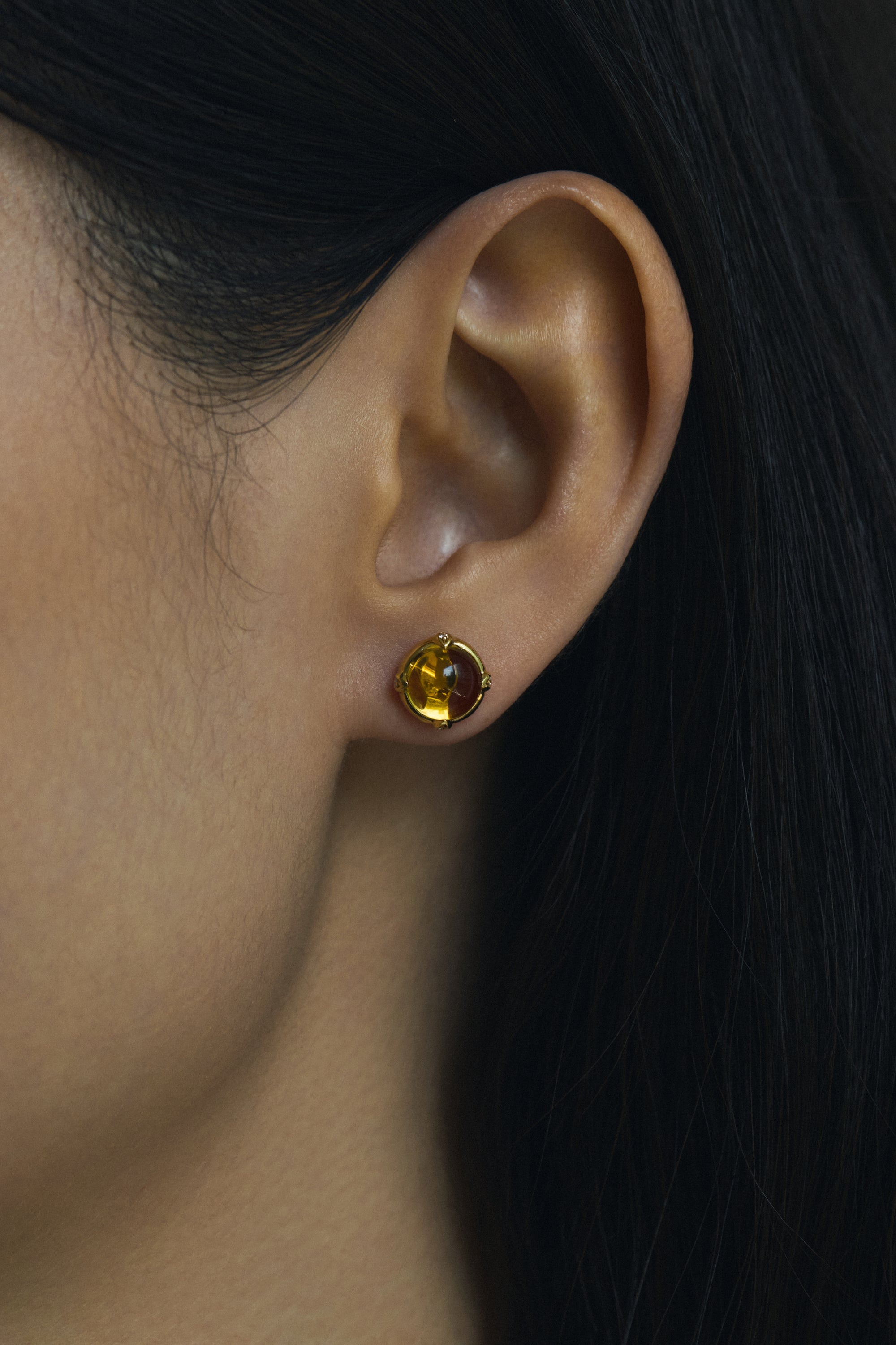 Josephine Citrine Ear Studs