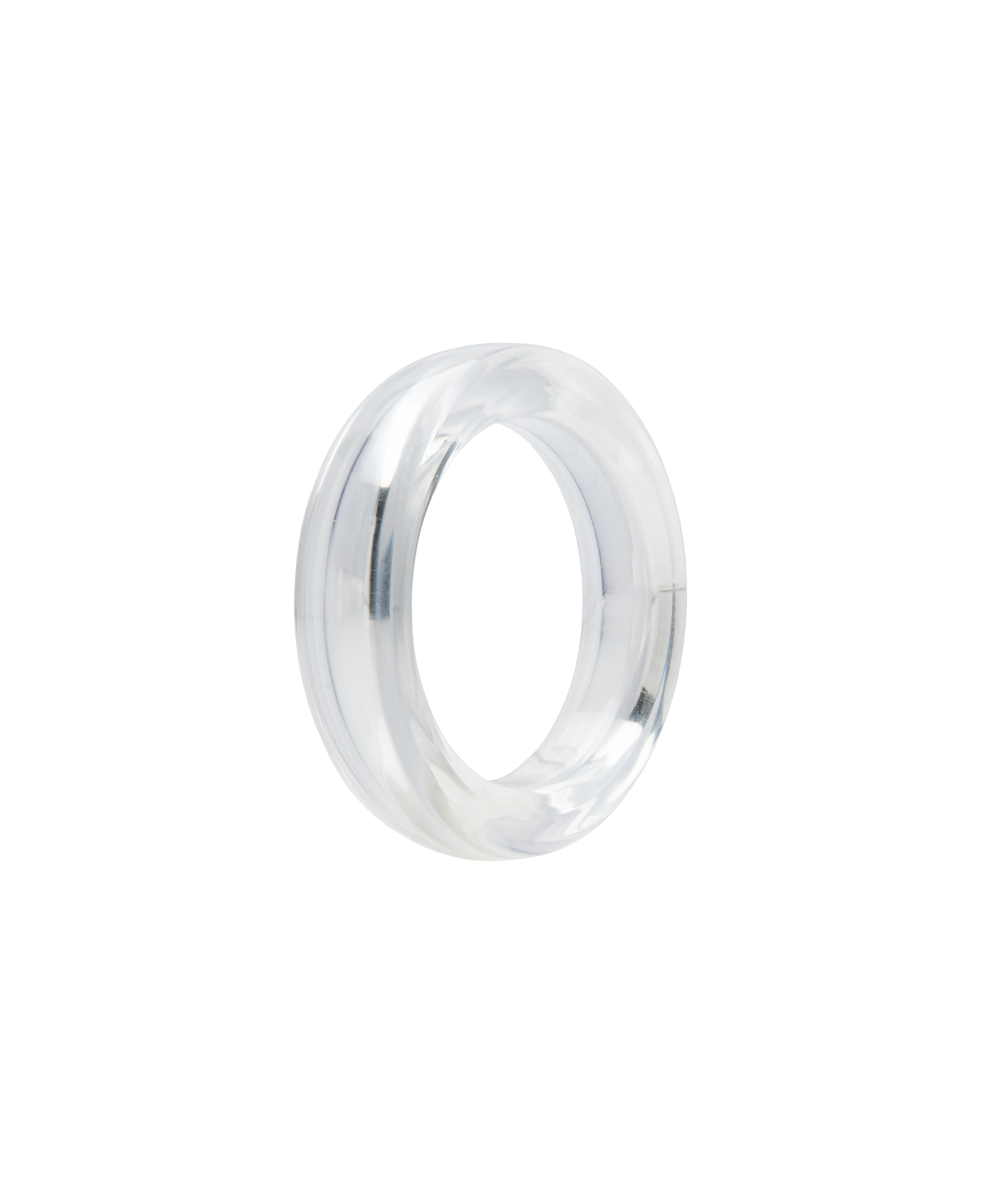 Flat-Cut Rock Crystal Ring