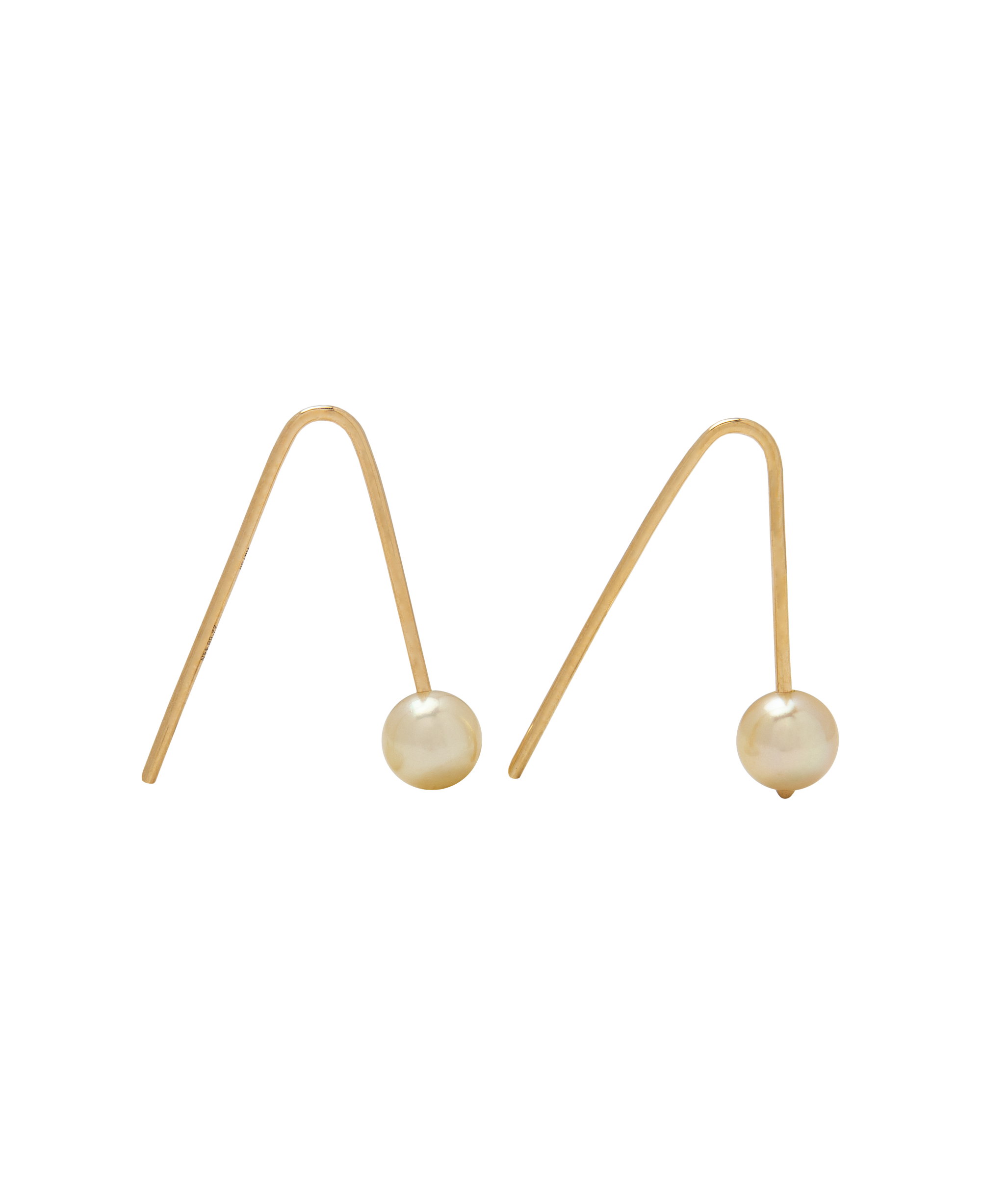 Champagne Akoya V Pearl Earrings 18k