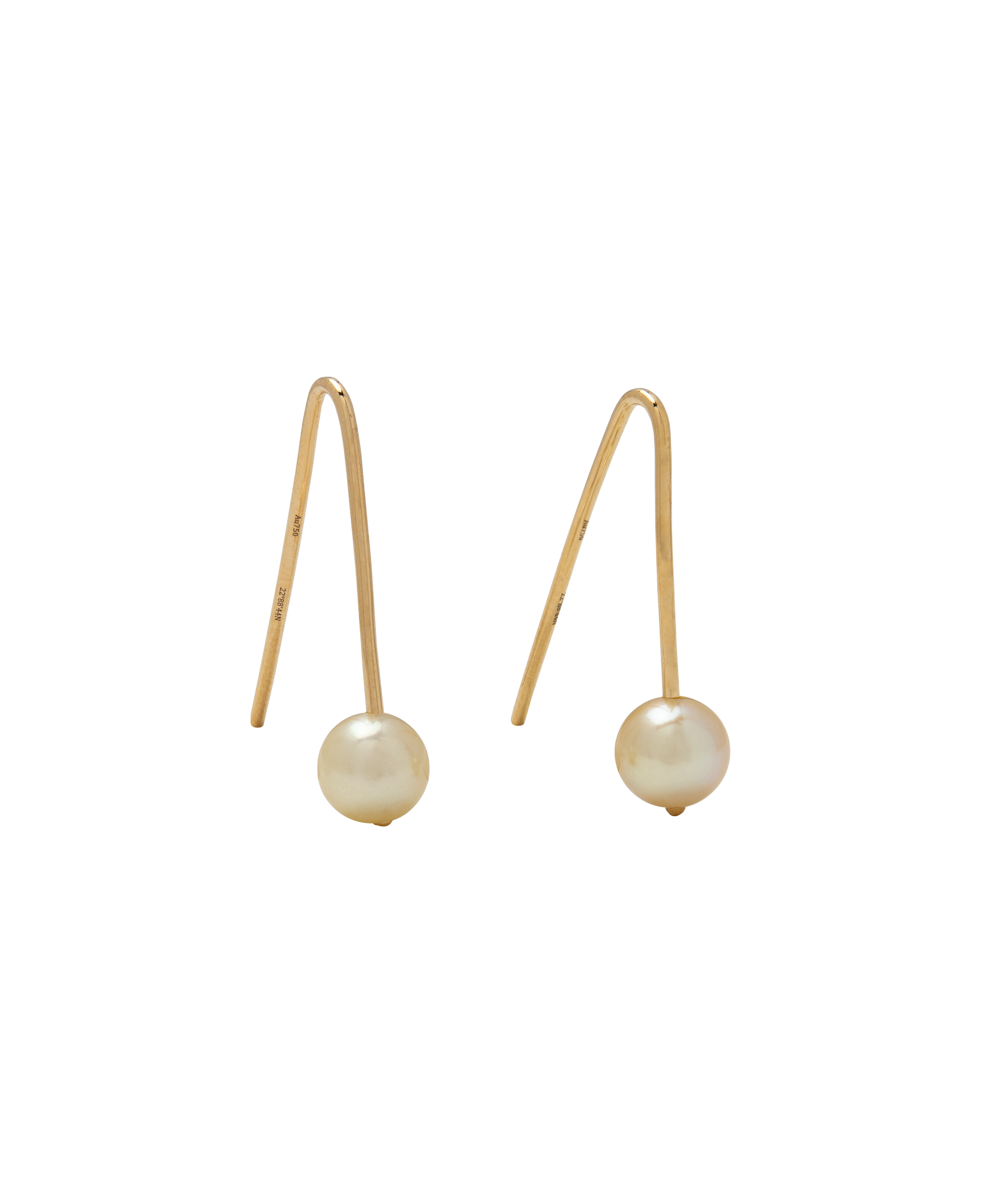 Champagne Akoya V Pearl Earrings 18k