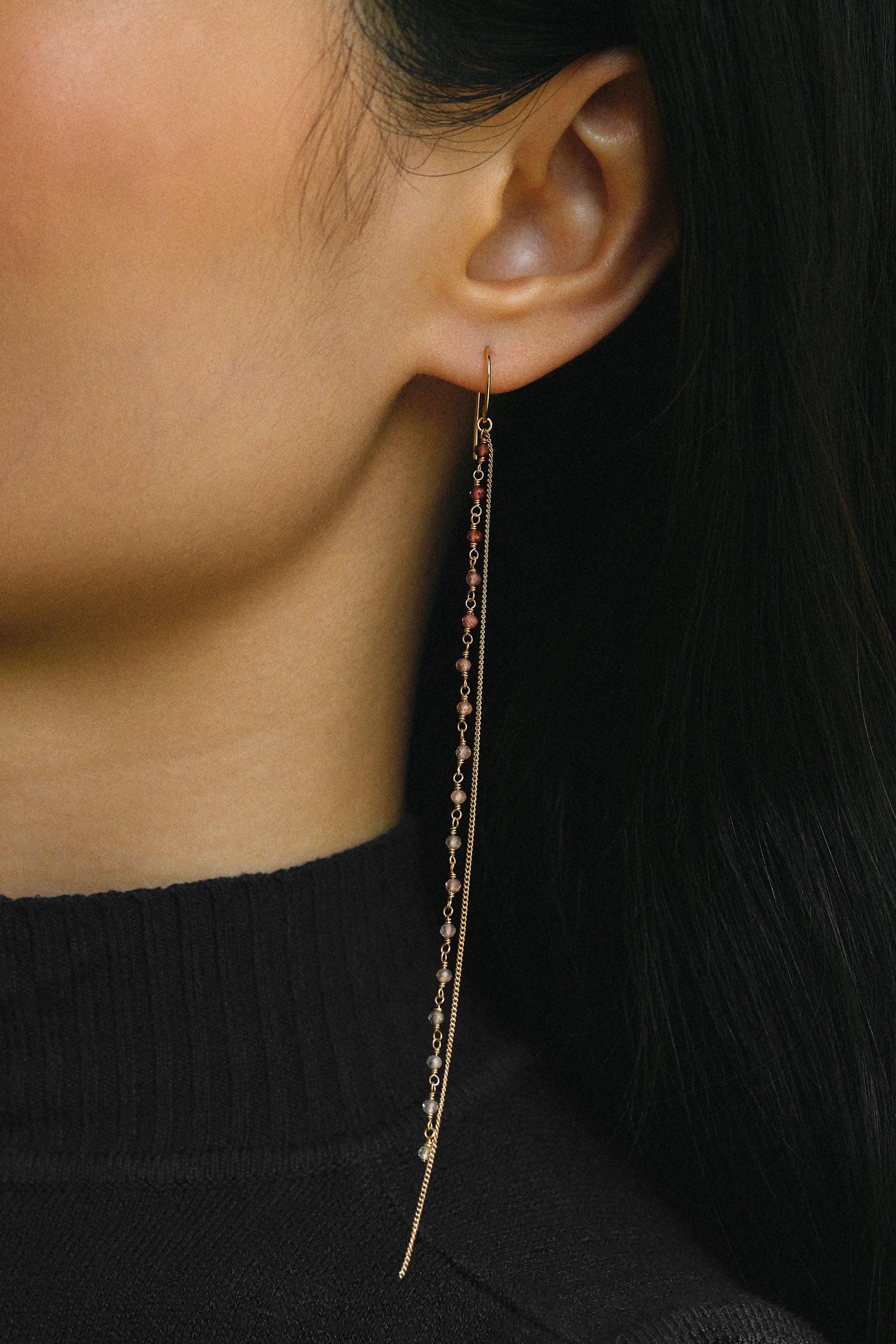 Candy Spinel Elongate Earrings