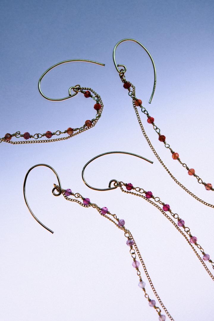 Candy Spinel Elongate Earrings