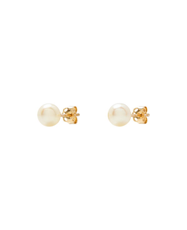 Champagne Gold Akoya Pearl Ear Studs