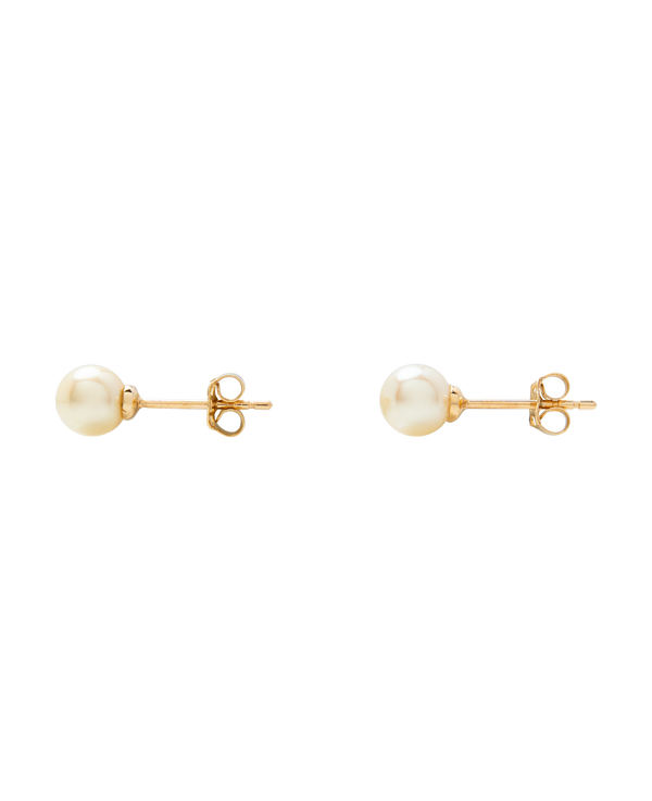 Champagne Gold Akoya Pearl Ear Studs