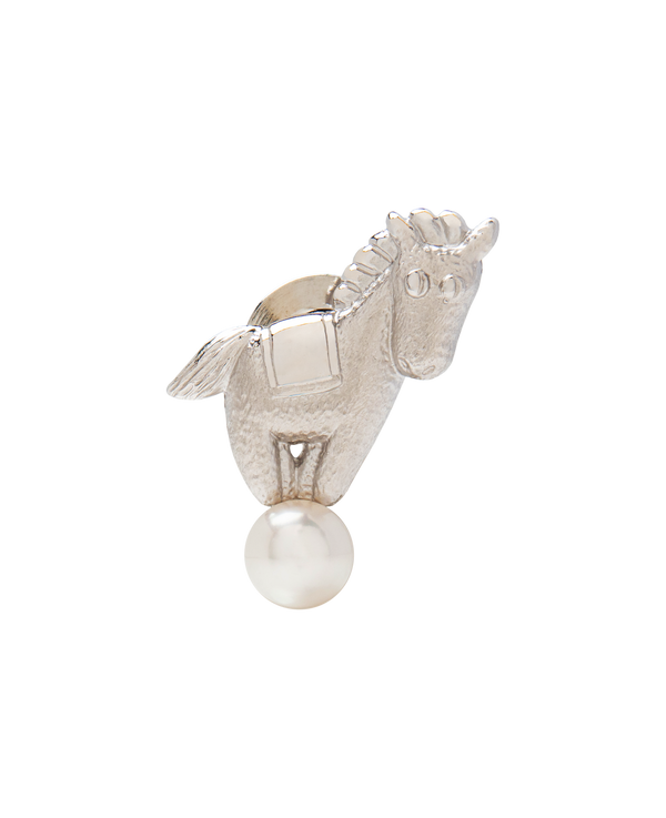 Marathon Pony Brooch With Akoya Pearl
