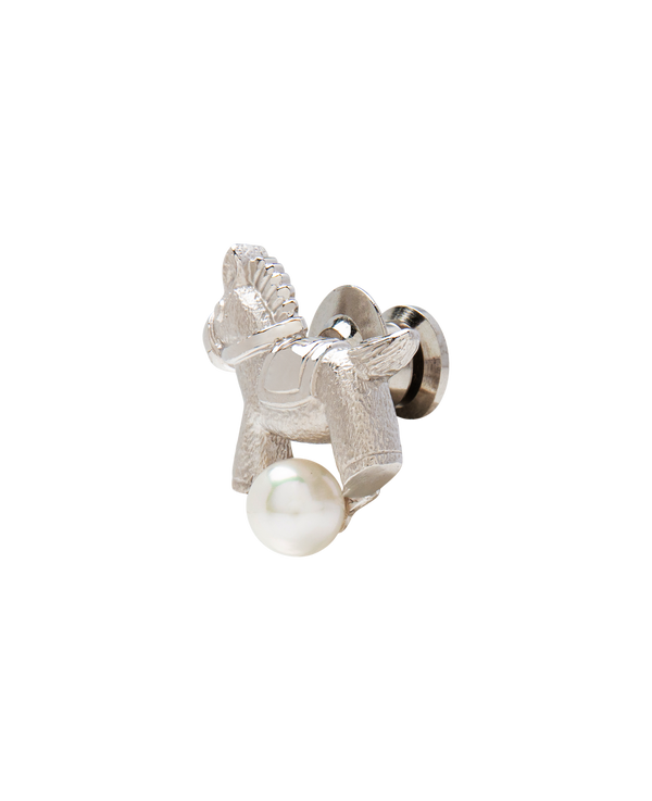Gentle Pony Brooch with Akoya Pearl