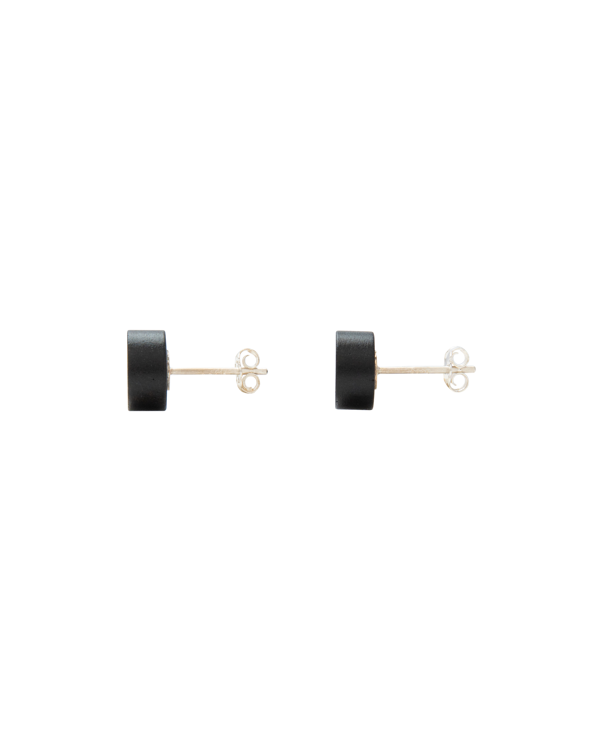 Ebony Wood Ear Studs