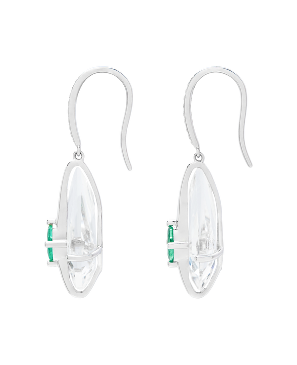 Emerald x Rock Crystal Earrings