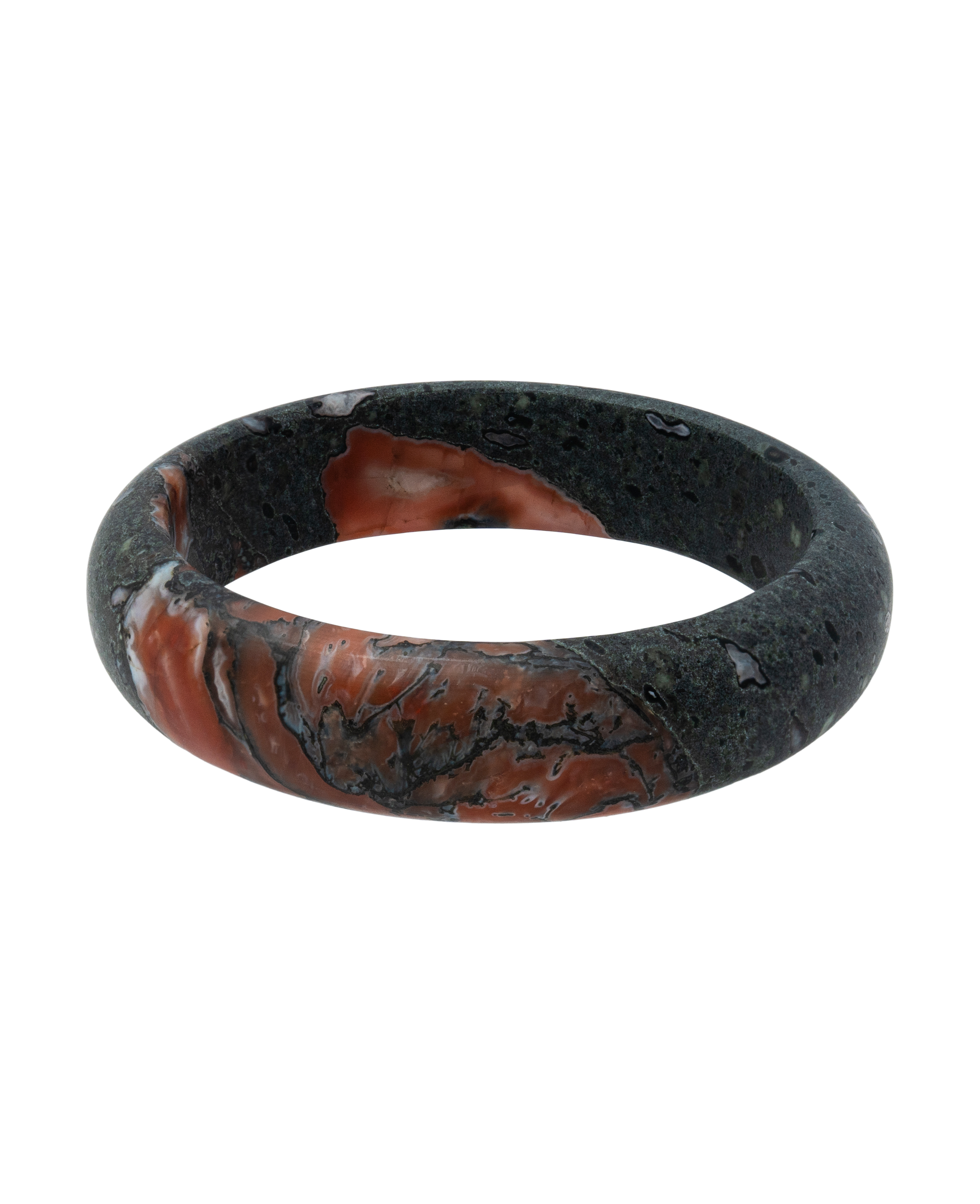 Fire Lava Bi-color Agate Bangle