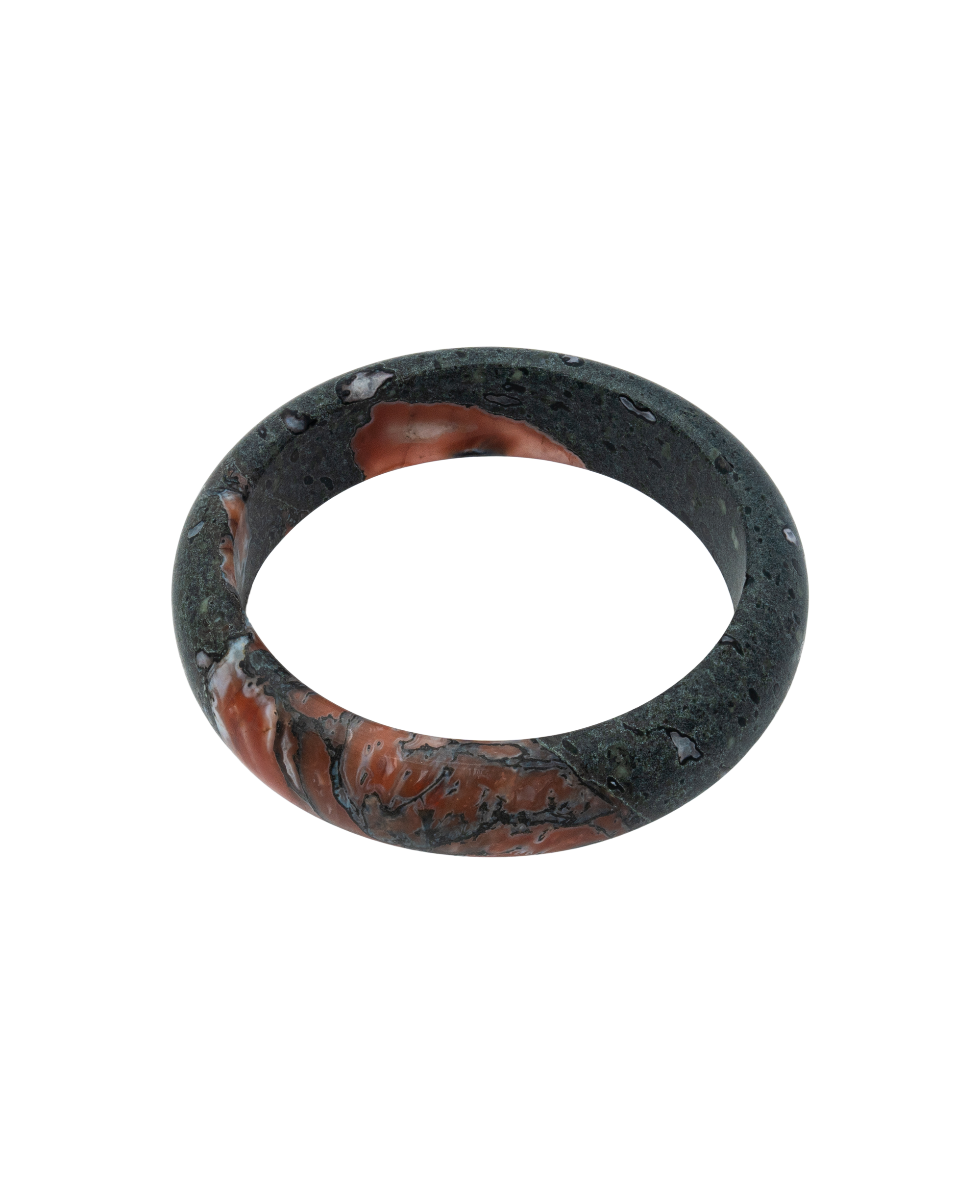 Fire Lava Bi-color Agate Bangle