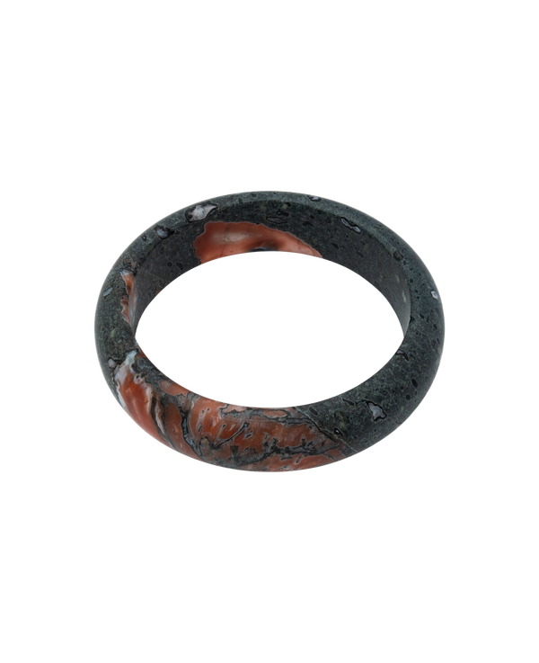 Fire Lava Bi-color Agate Bangle