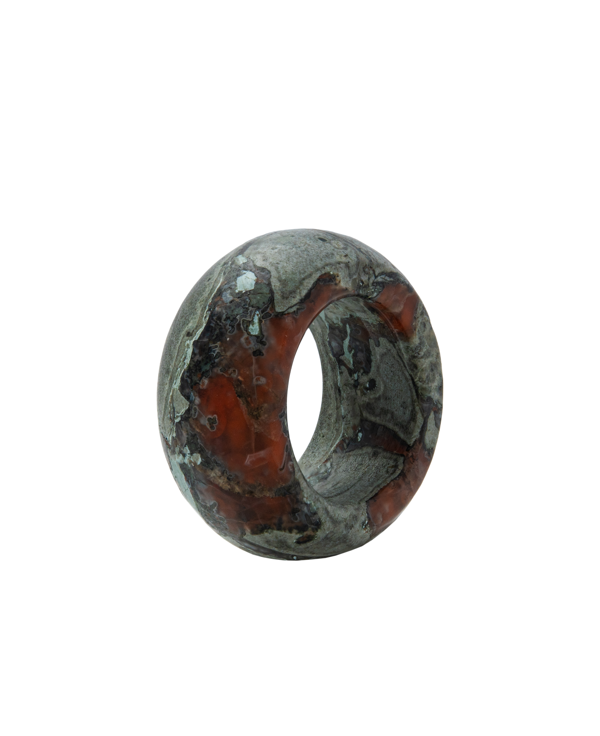 Fire Lava Bi-color Agate Ring