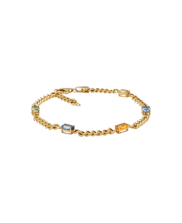 Fancy Sapphire Cuban Curb Bracelet