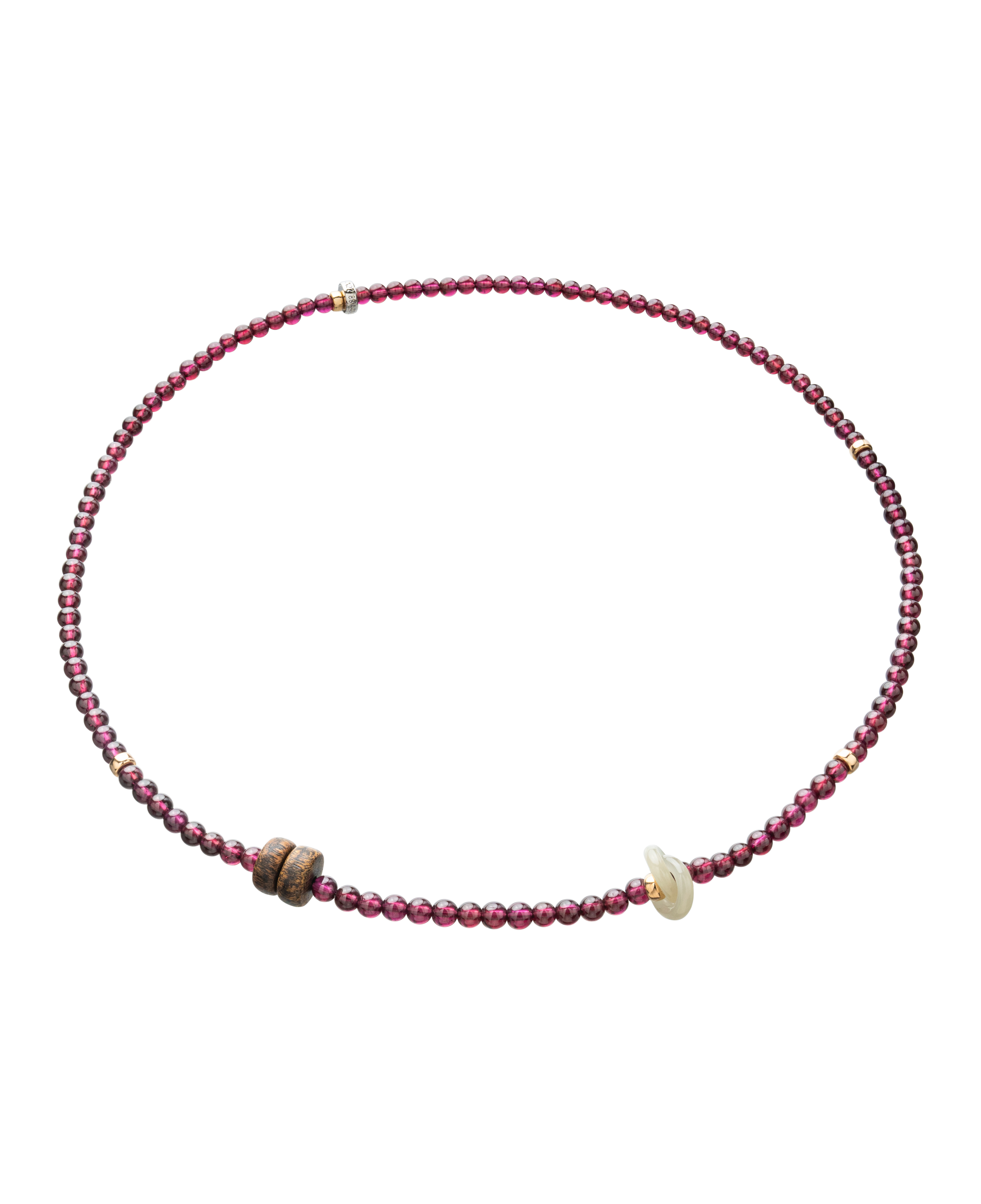 Multilayer garnet agarwood jade bracelet – 15cm variant