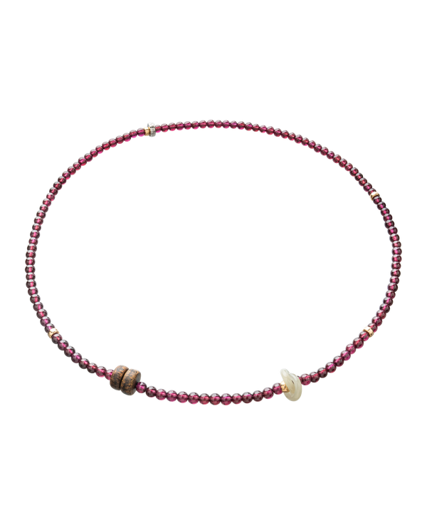 Multilayer garnet agarwood jade bracelet – 15cm variant