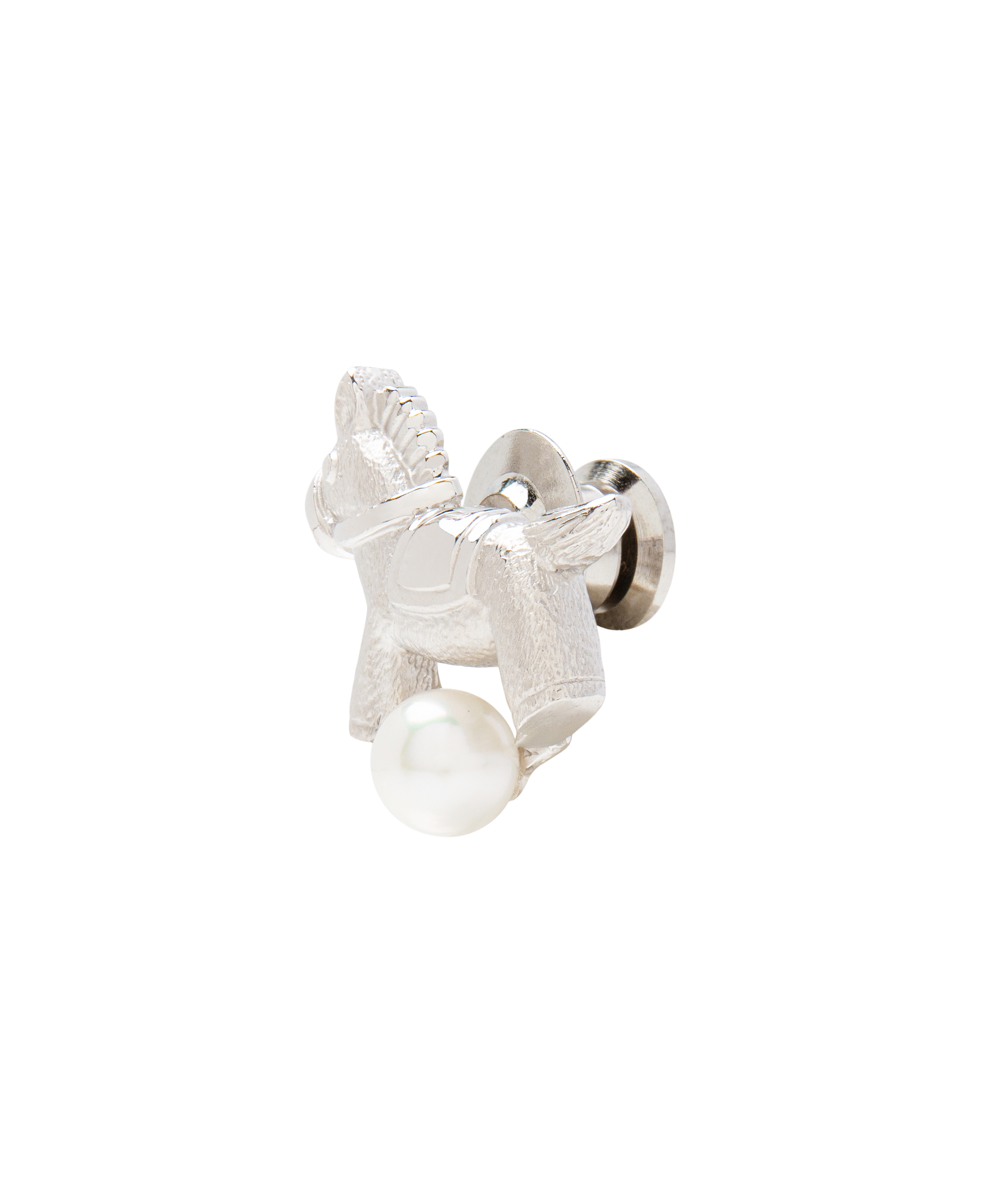 Gentle Pony Brooch with Akoya Pearl