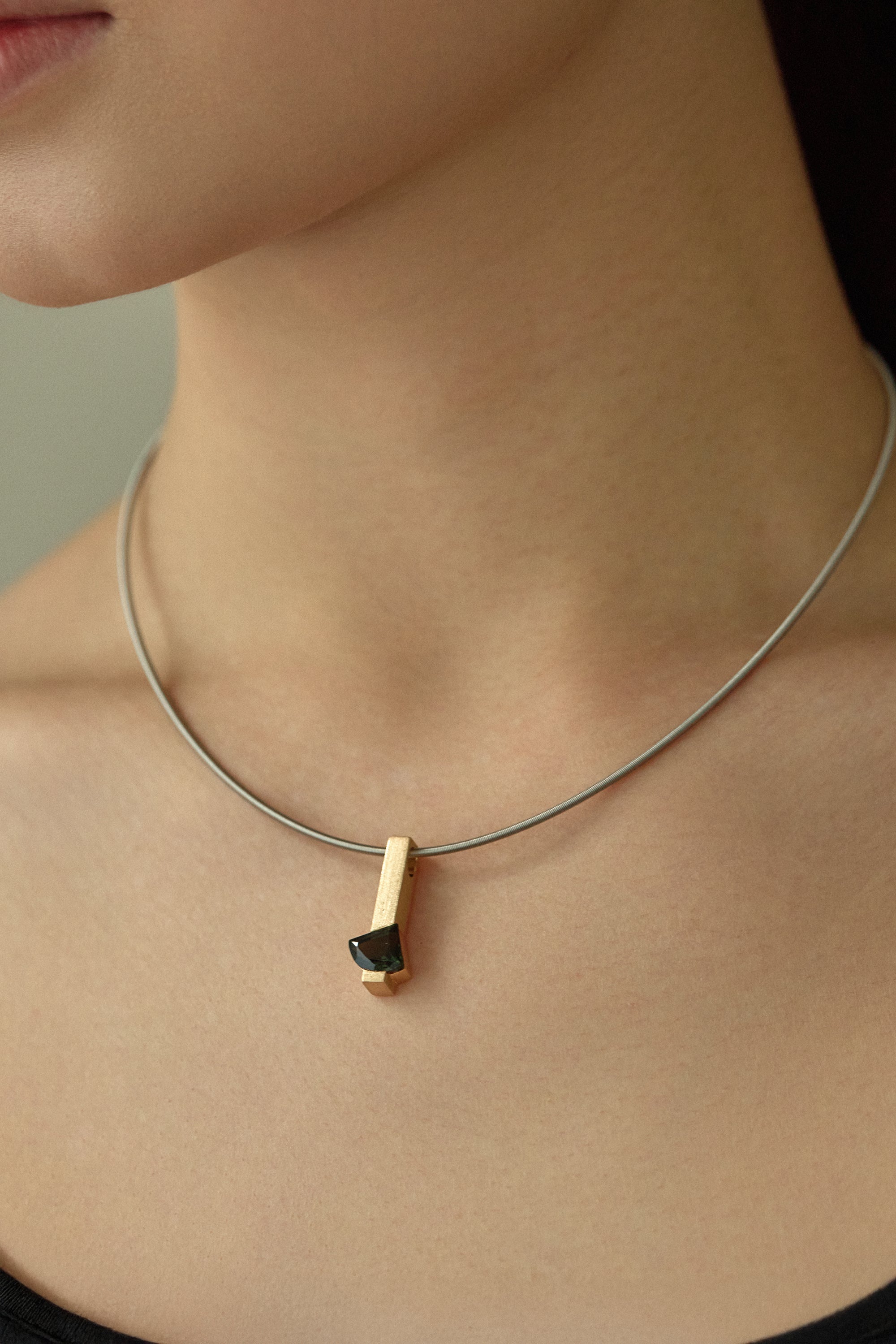 Jolly Tourmaline Rod Pendant