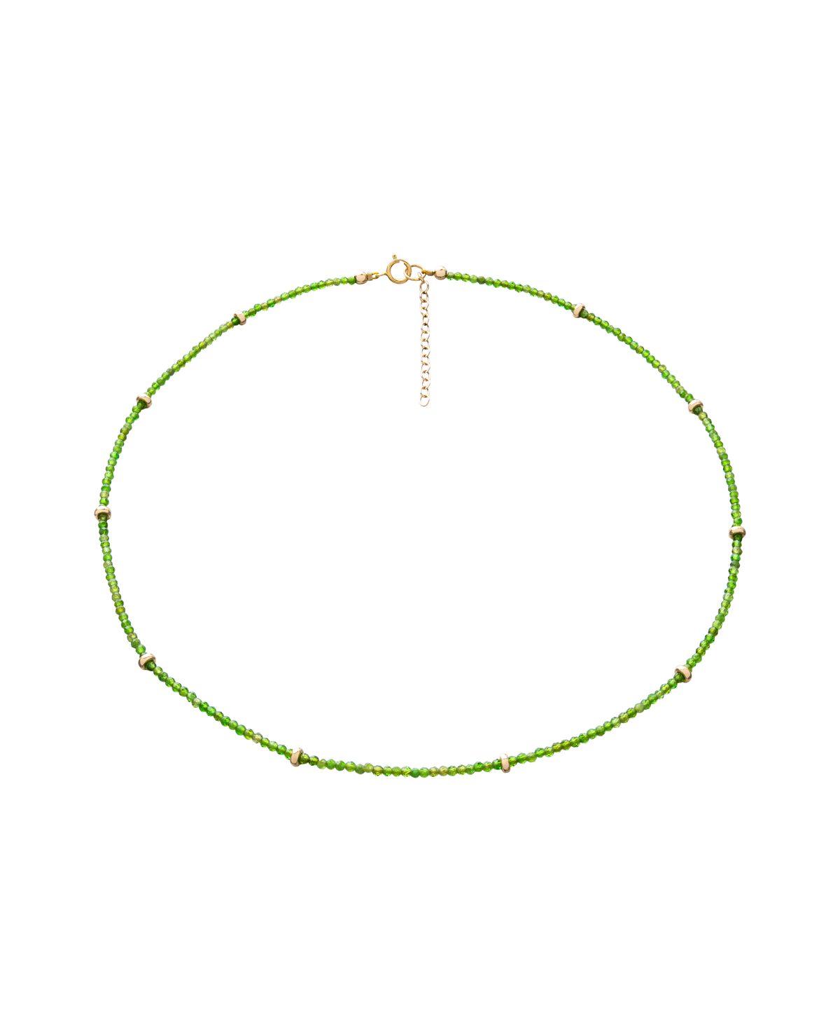 Hiddenite Faceted Necklace