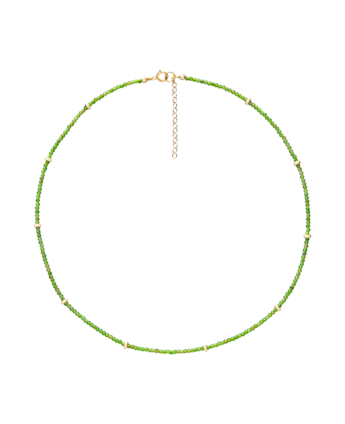 Hiddenite Faceted Necklace