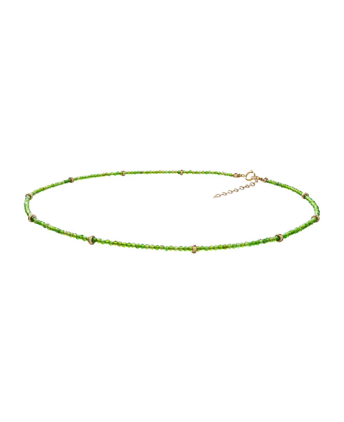Hiddenite Faceted Necklace
