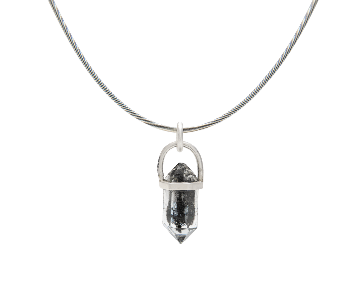 Black Herkimer Diamond Premium Pendant