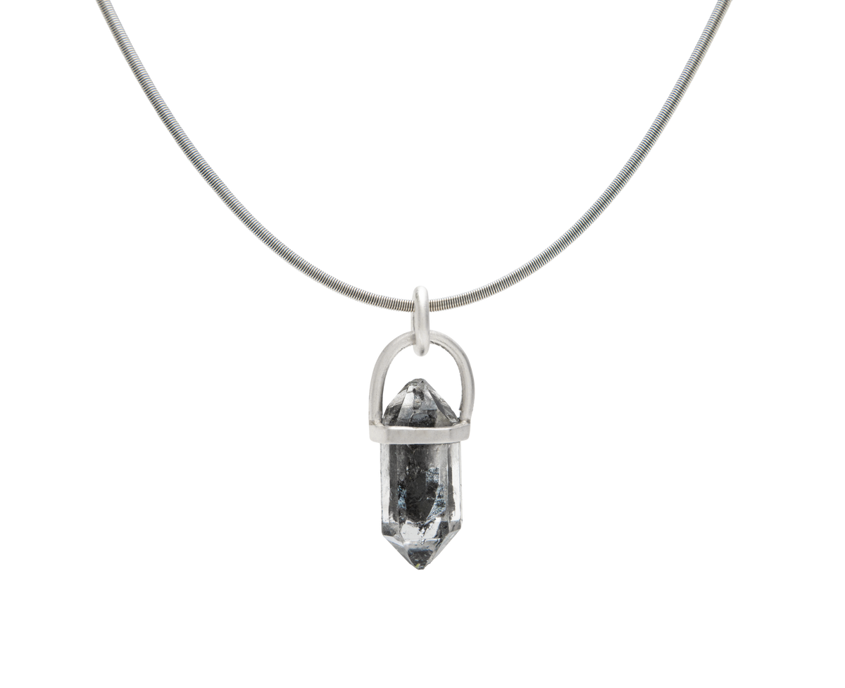 Black Herkimer Diamond Premium Pendant