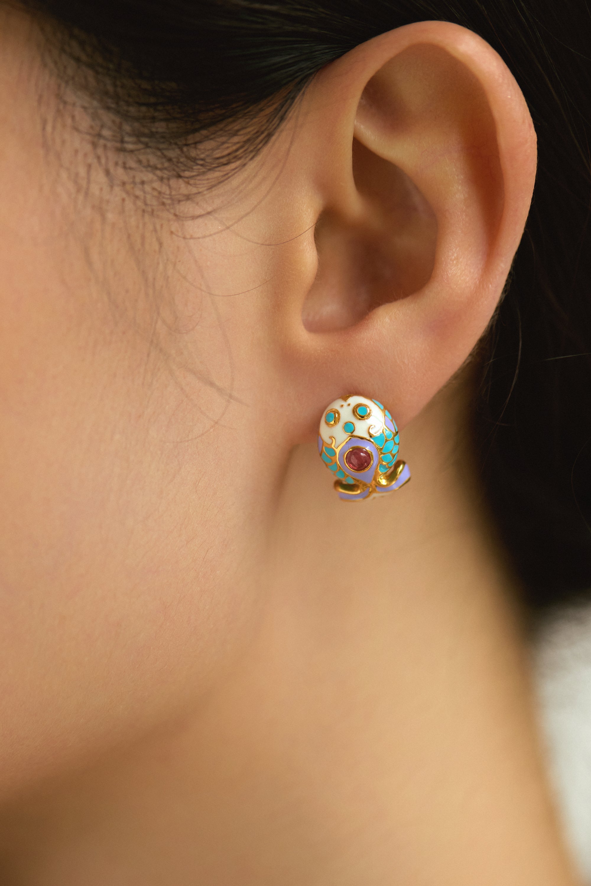 Koi Fish Enamel Ear Studs