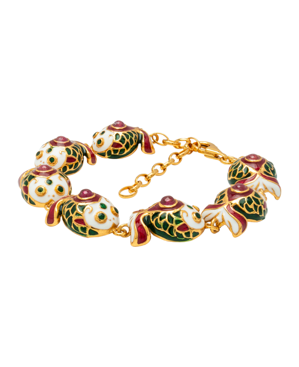 Koi Fish Enamel Bracelet