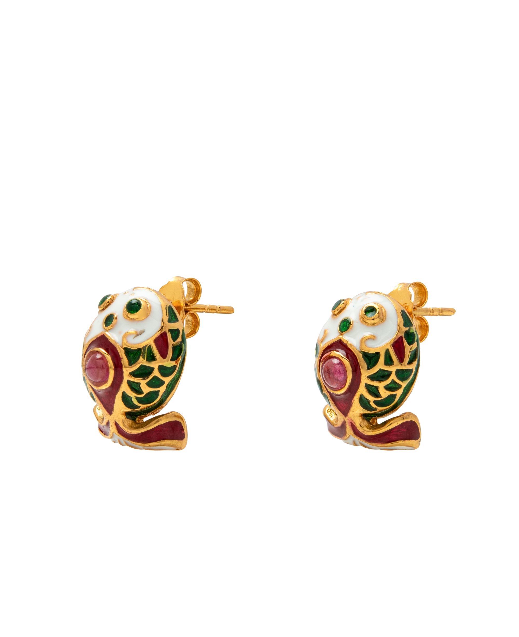 Koi Fish Enamel Ear Studs