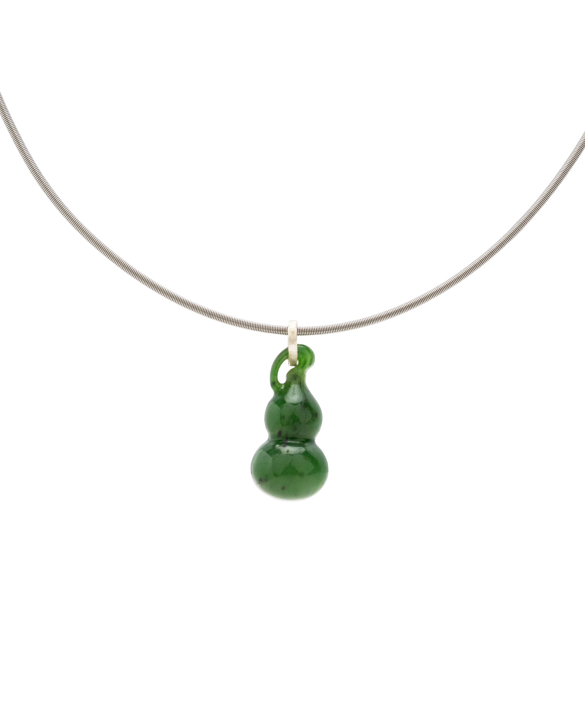 Kiwi Jade Gourd Pendant