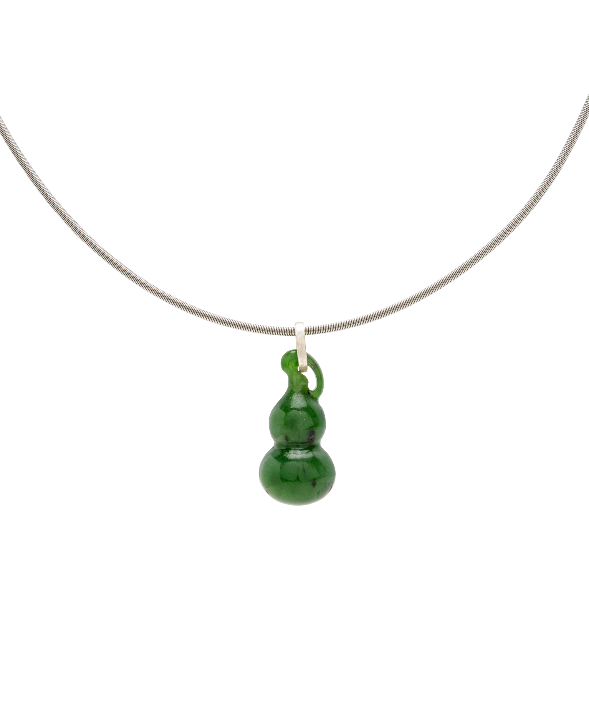 Kiwi Jade Gourd Pendant