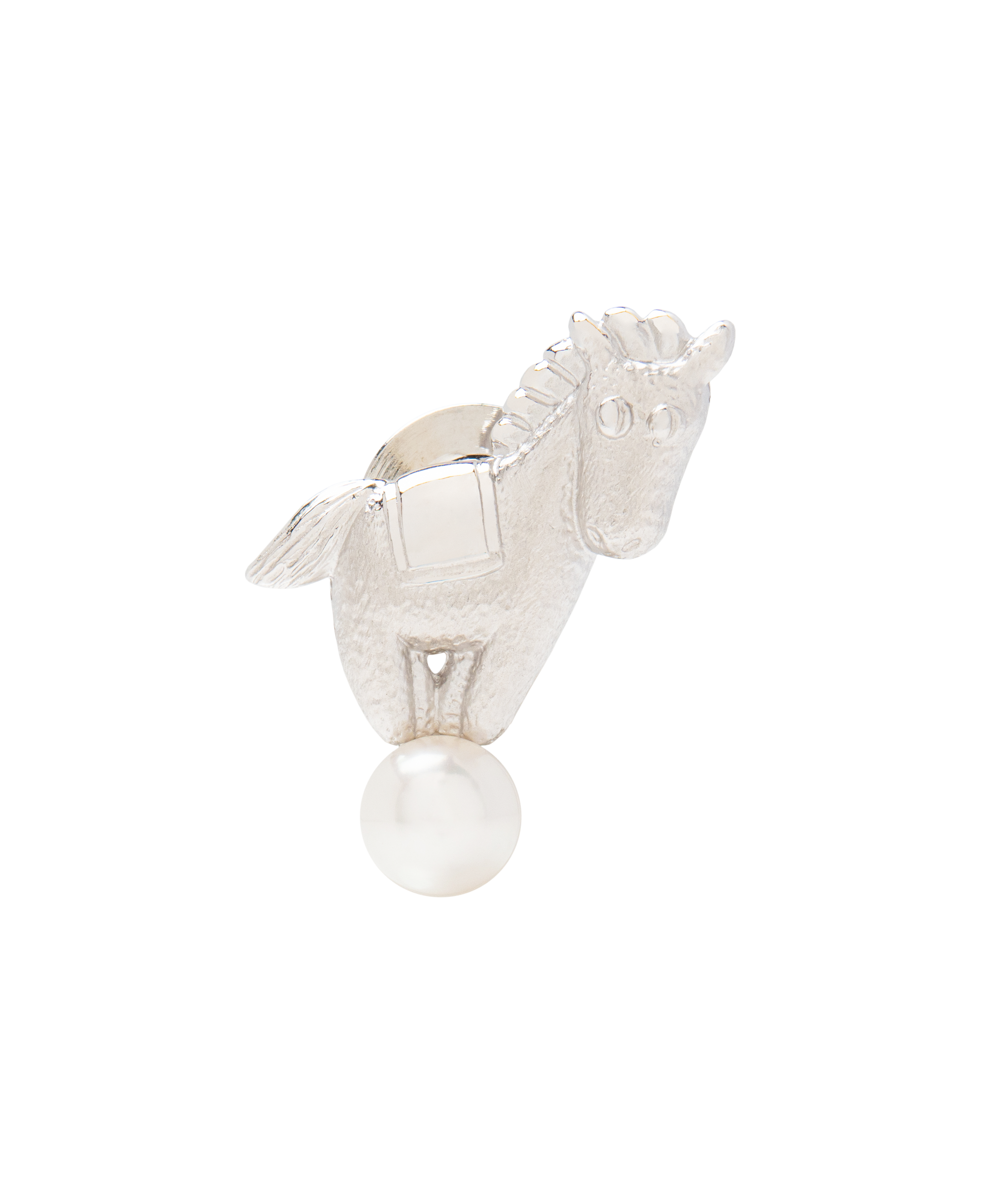 Marathon Pony Brooch With Akoya Pearl