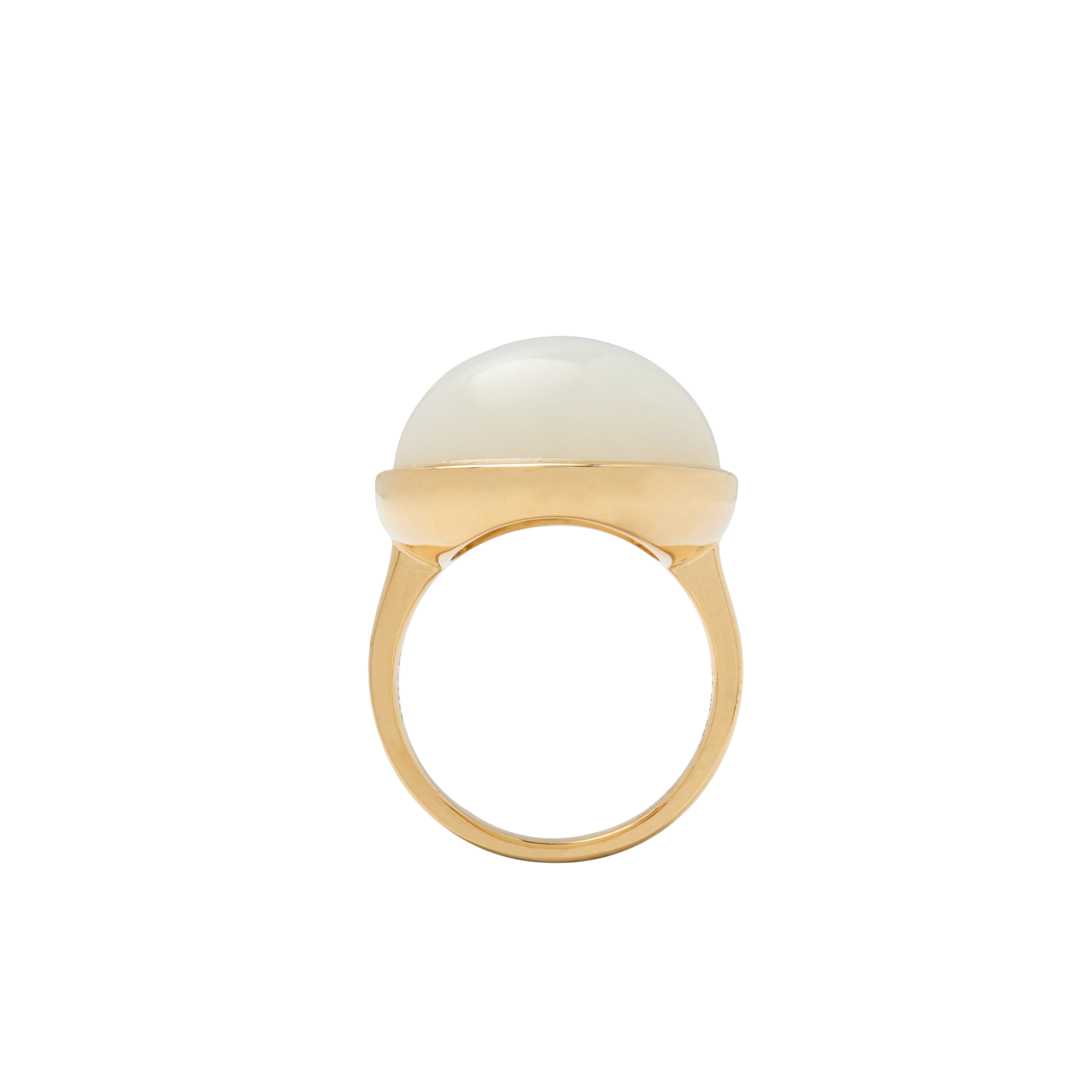 Mutton Fat Jade Plate Ring
