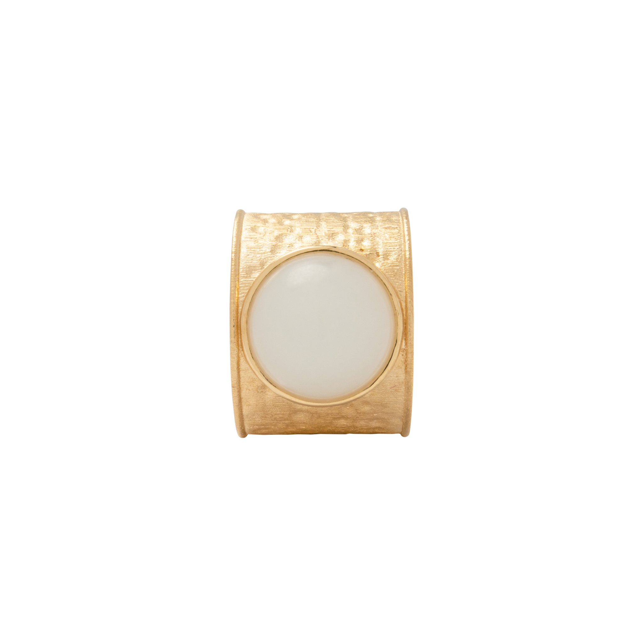 Mutton Fat Jade High-Rise Ring