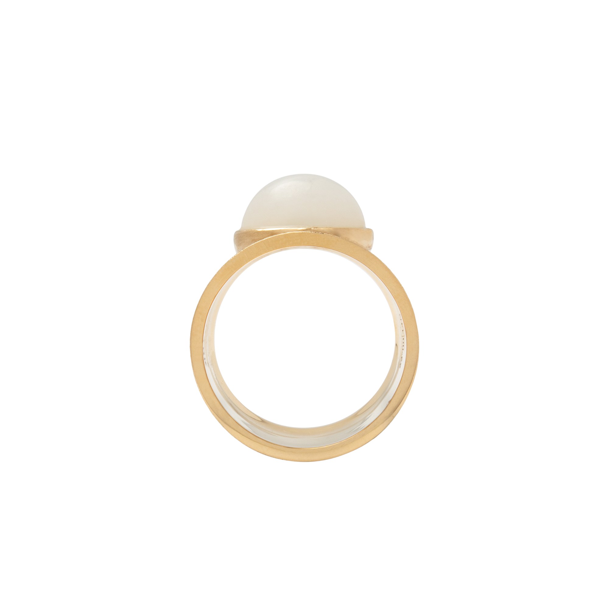 Mutton Fat Jade High-Rise Ring