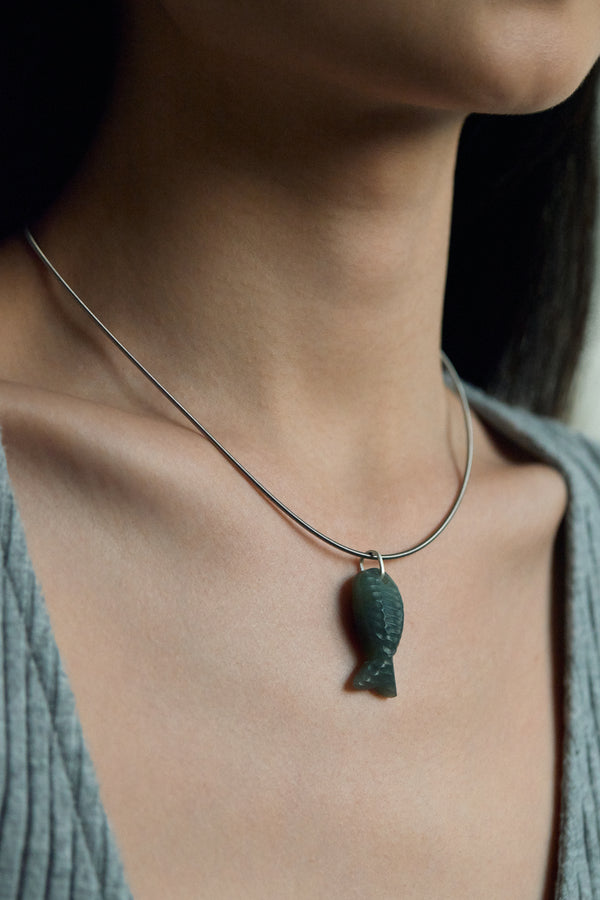 Yo Fish! Jade Pendant