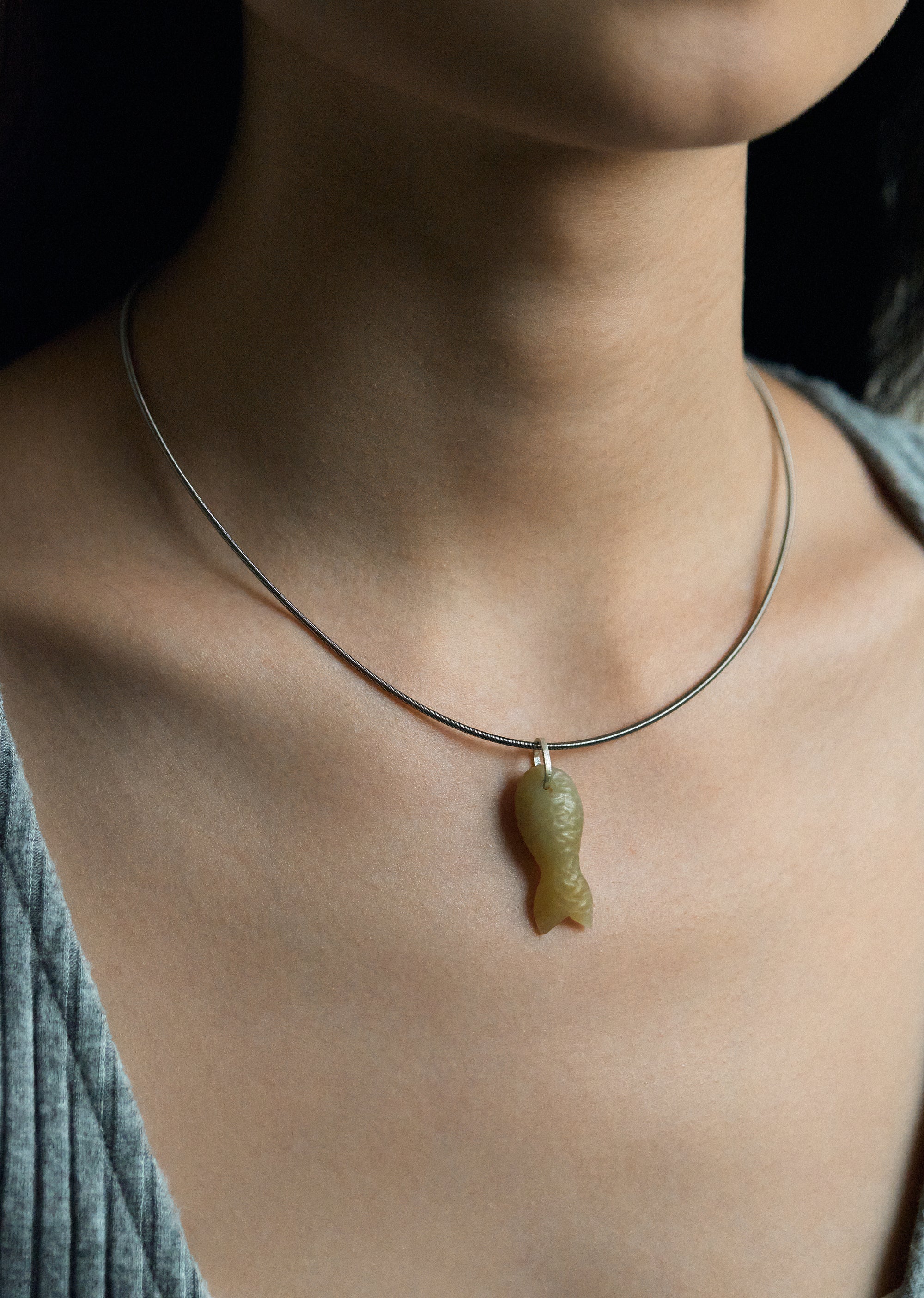 Yo Fish! Jade Pendant