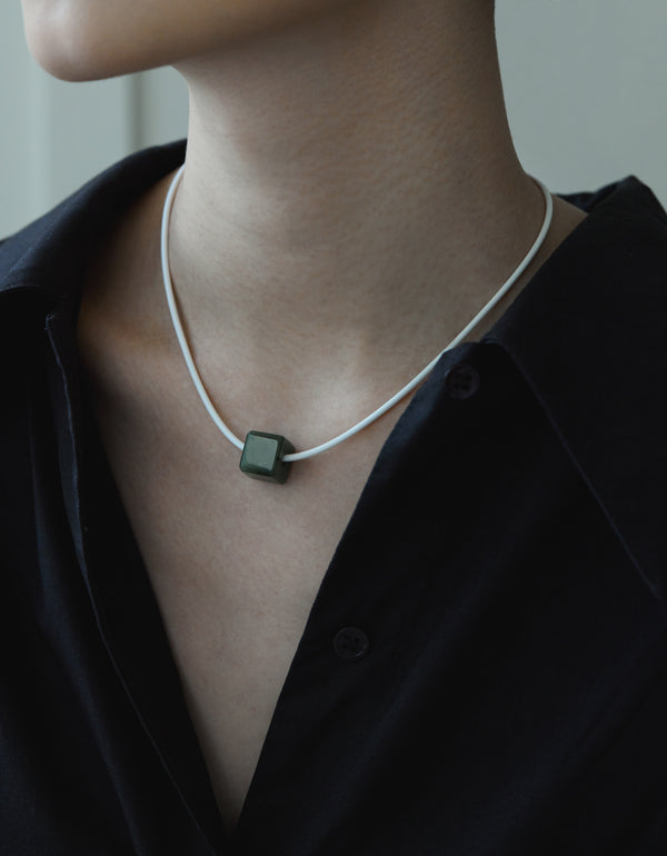 Jade Block Necklace