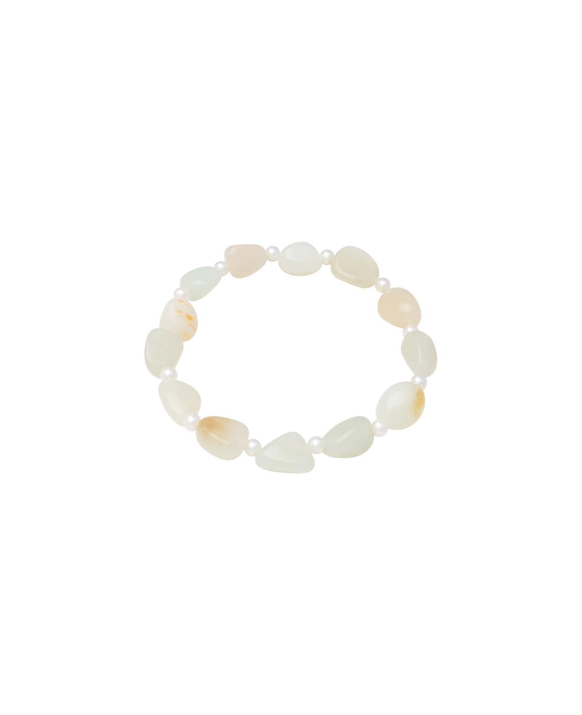 Russet Skin Hetian Jade Zi Liao & Biwa Pearl Bracelet