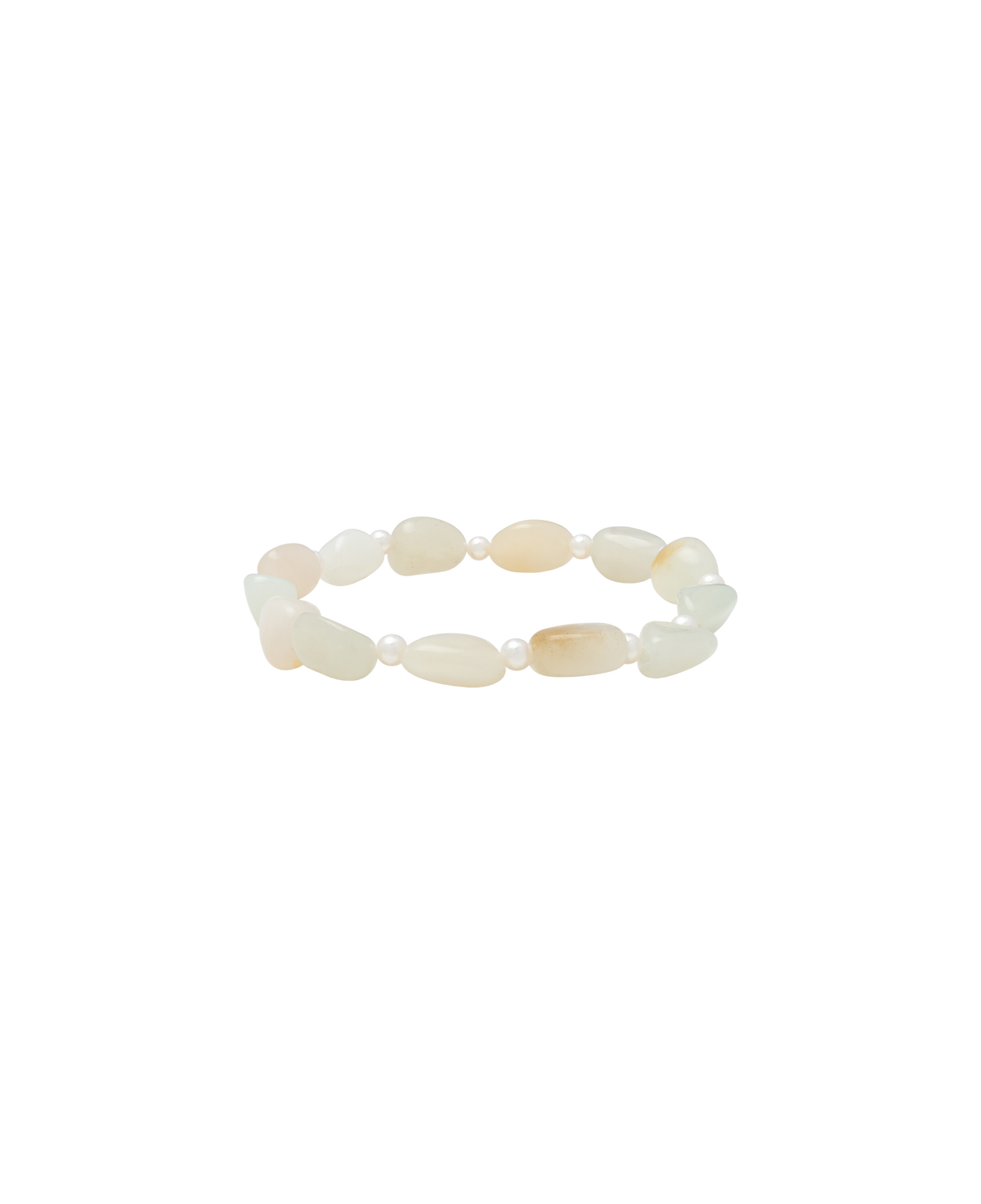 Russet Skin Hetian Jade Zi Liao & Biwa Pearl Bracelet