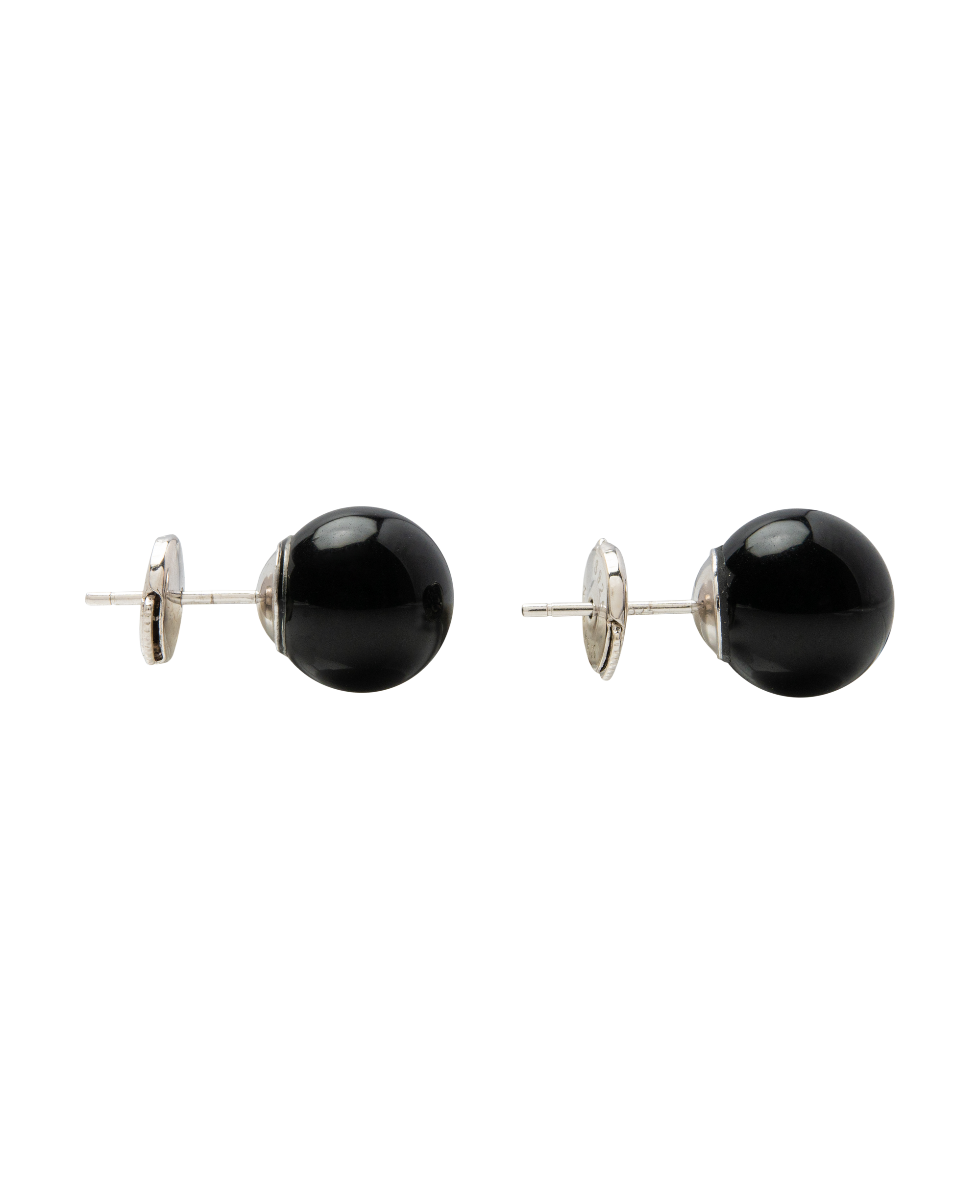 Beads Obsidian Ear Studs