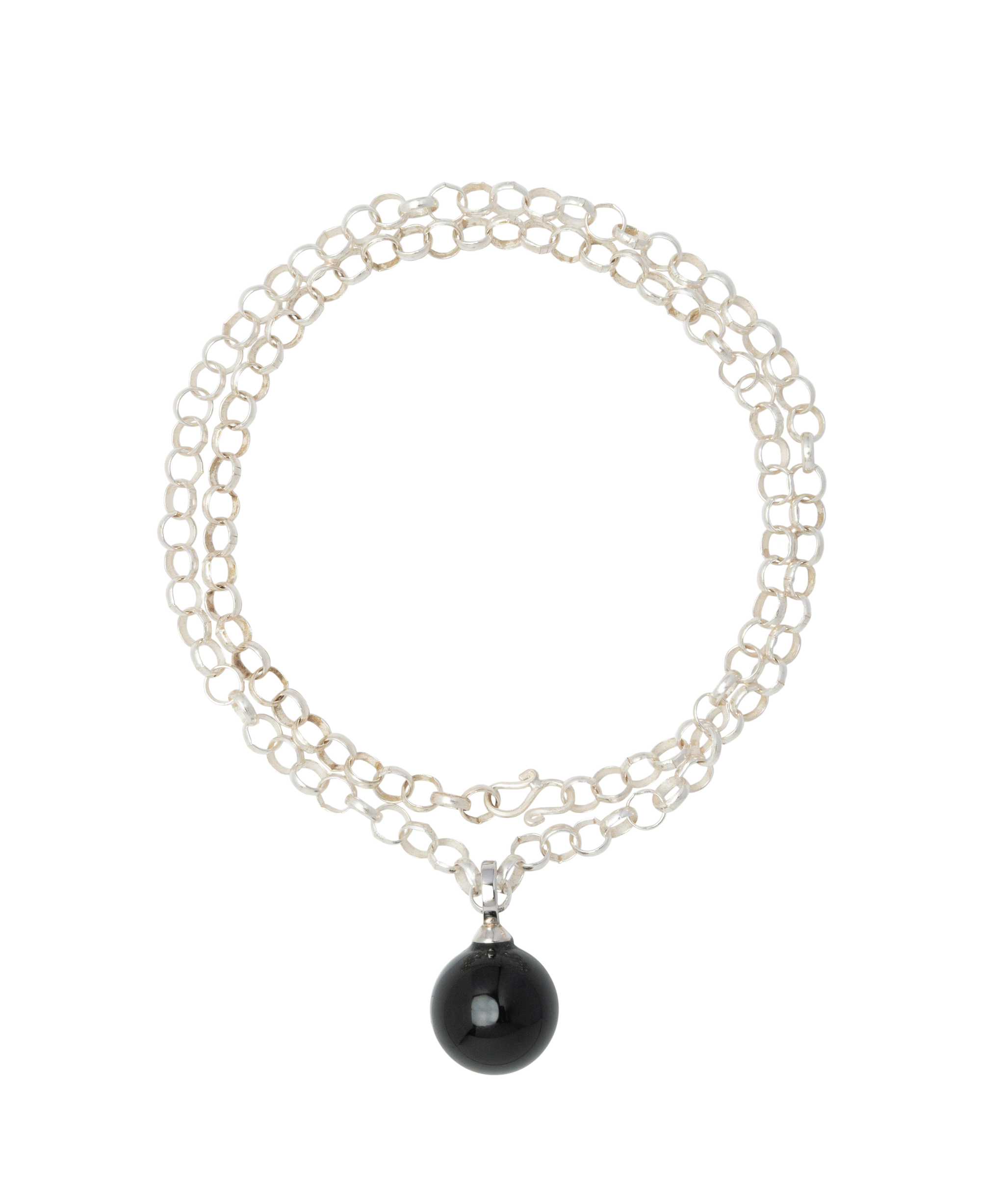 Beads Obsidian Pendant Necklace