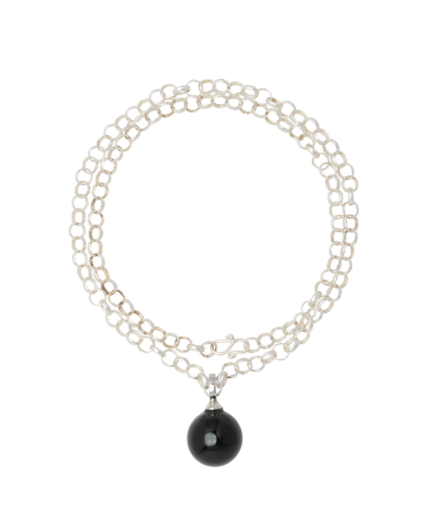 Beads Obsidian Pendant Necklace