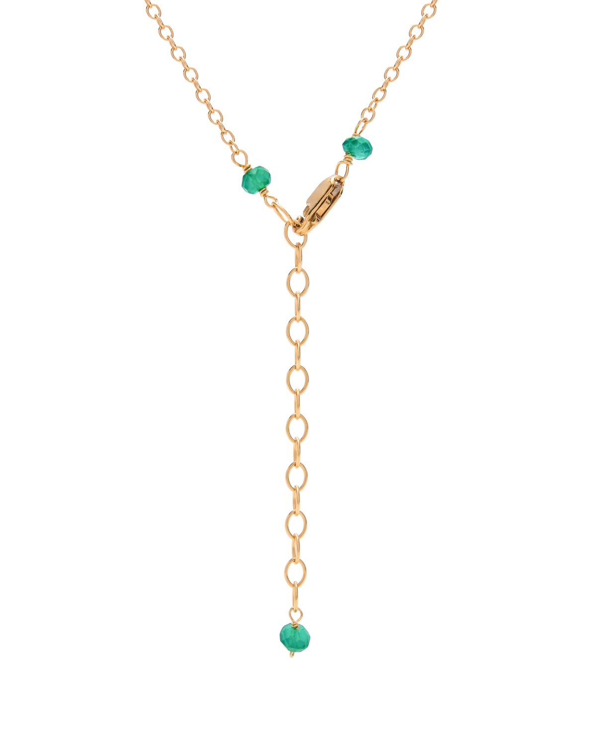 Green Agate Pear Necklace