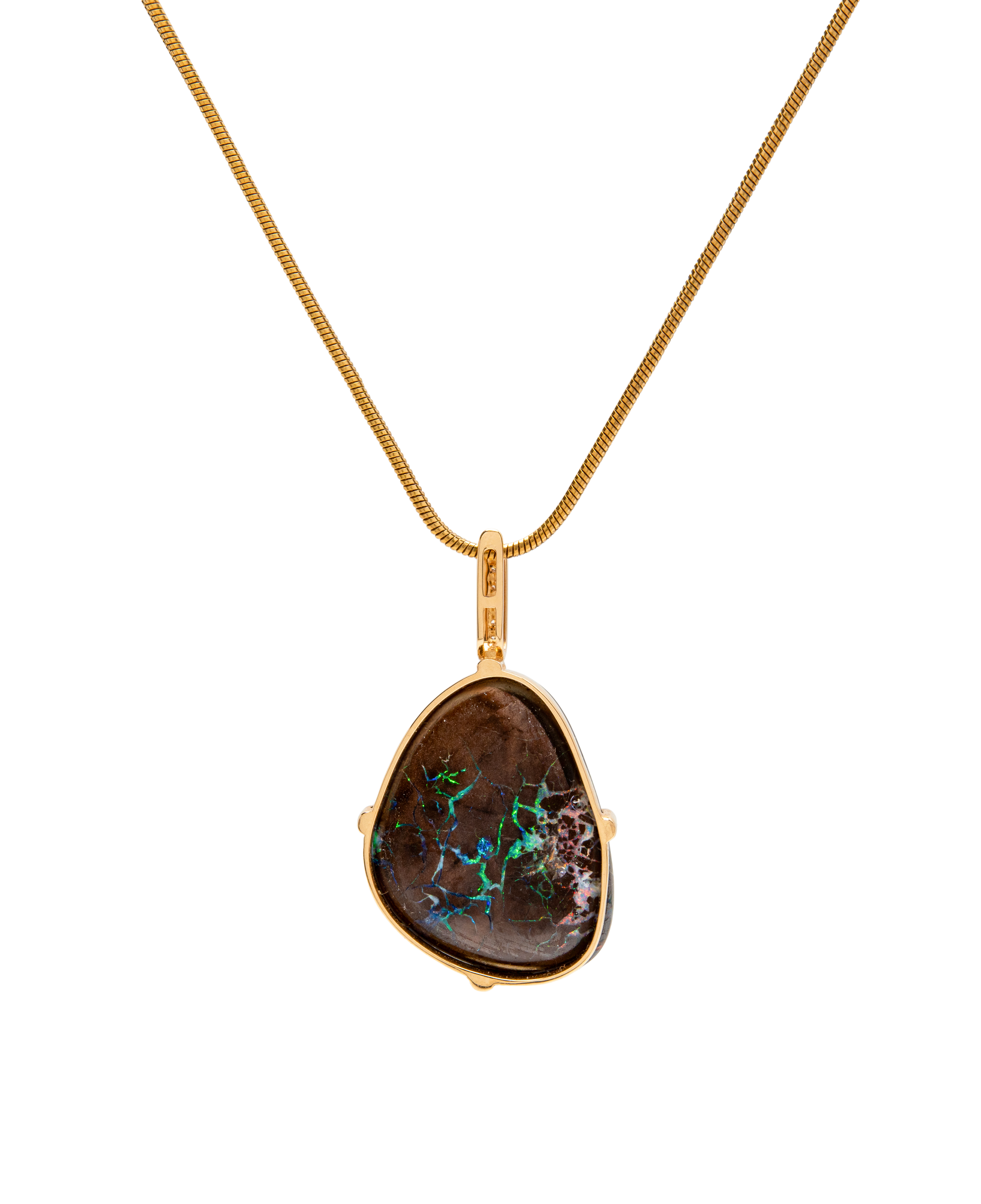 Opal Diamond Pendant