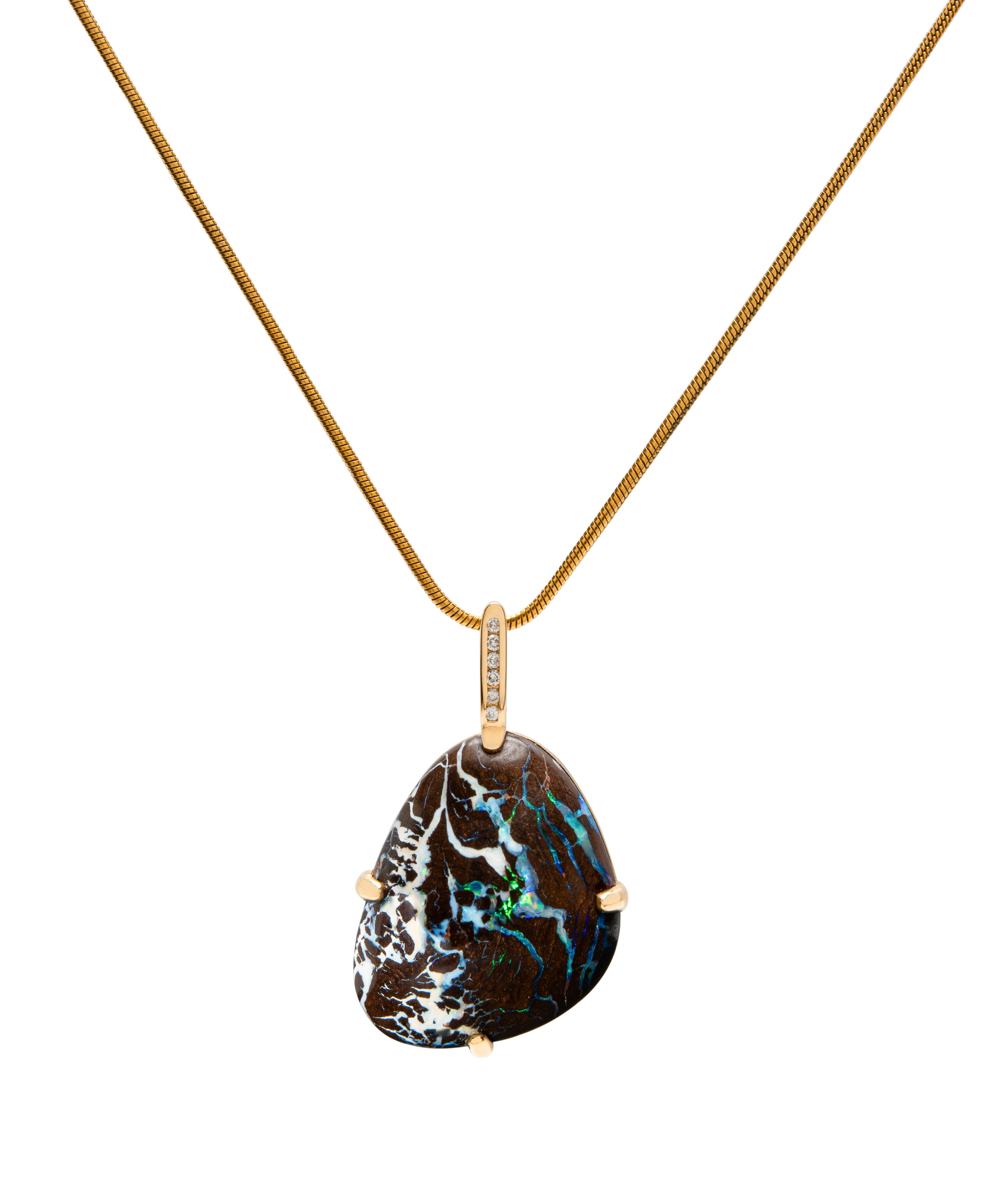 Opal Diamond Pendant