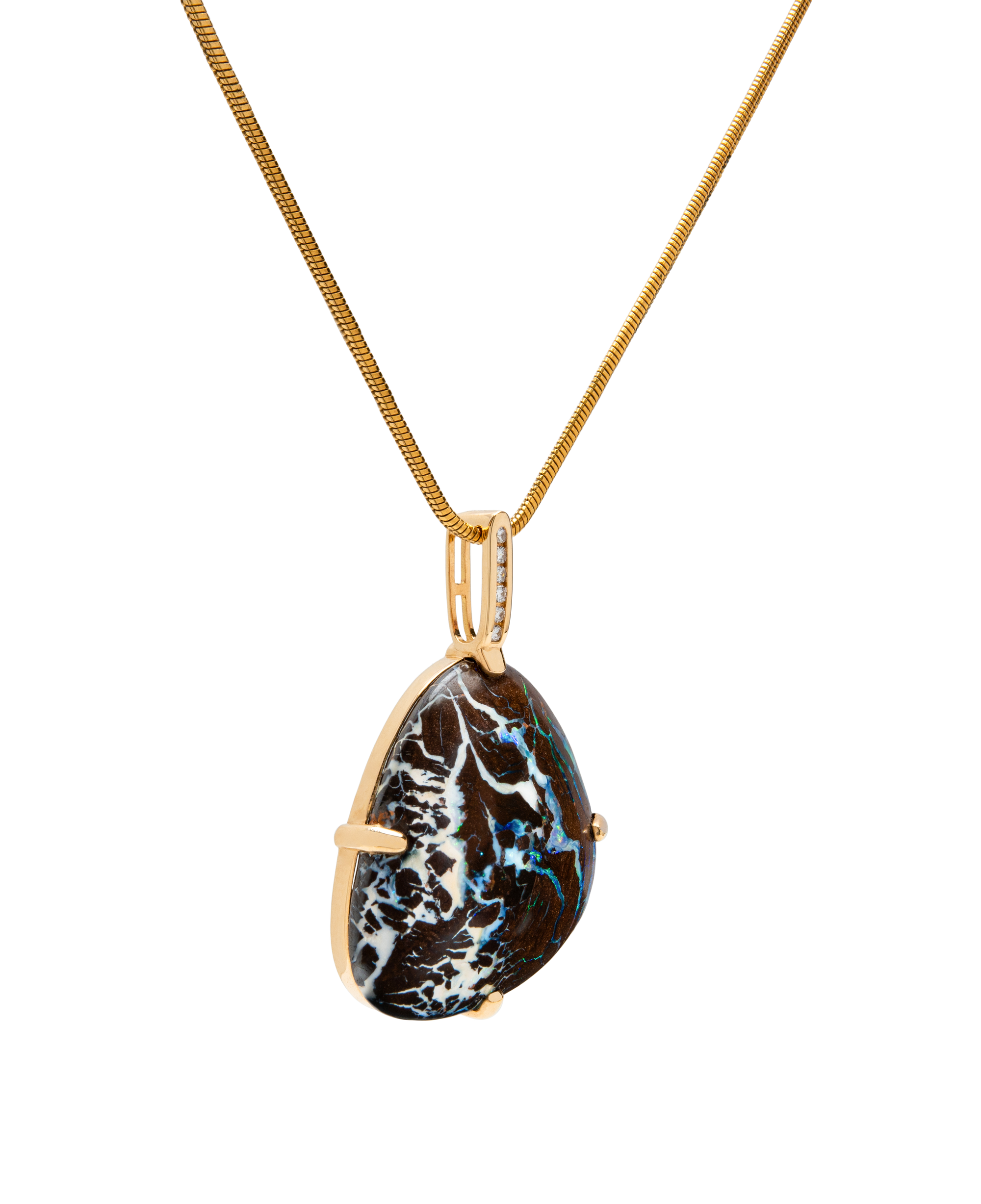 Opal Diamond Pendant