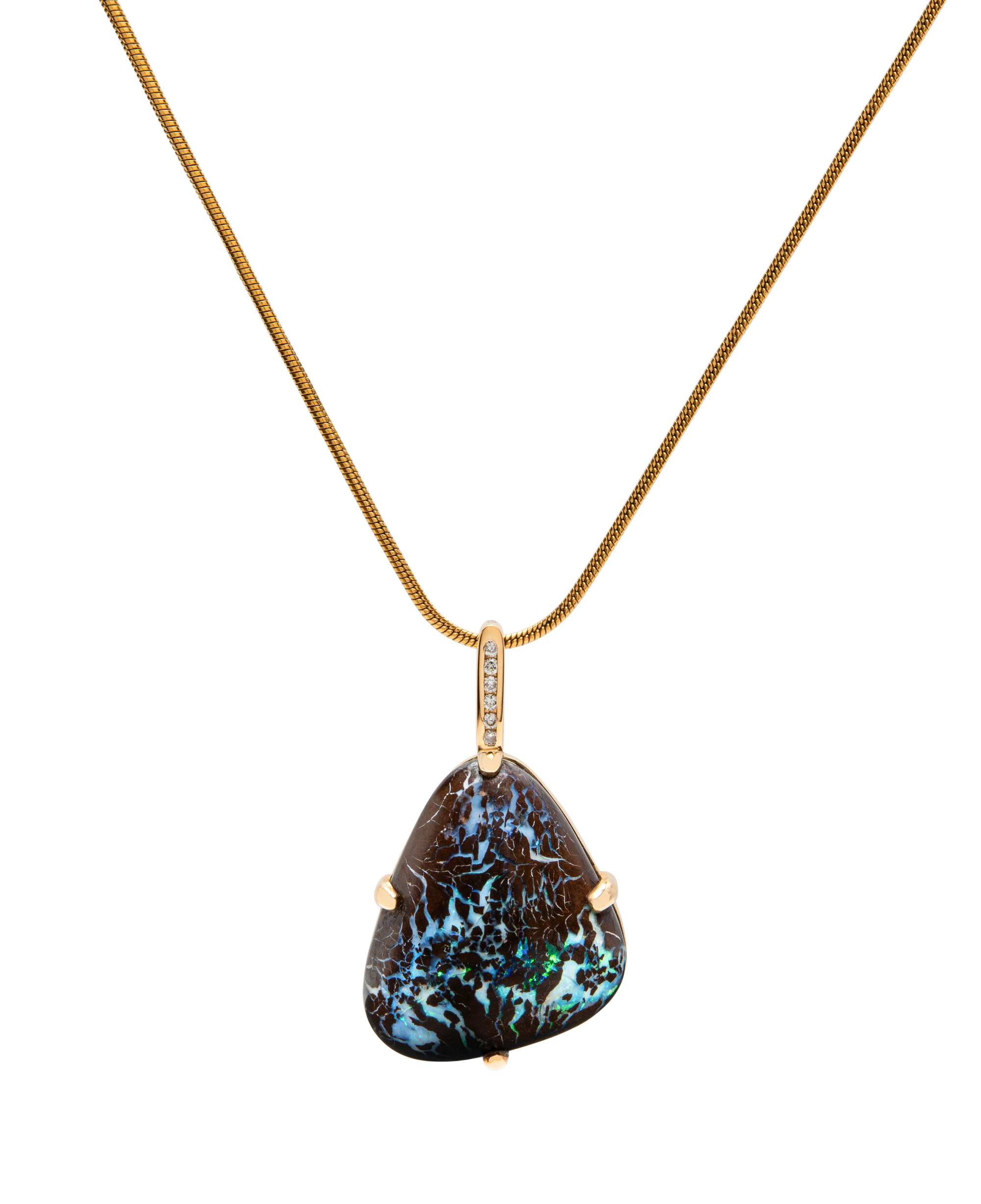 Opal Diamond Pendant